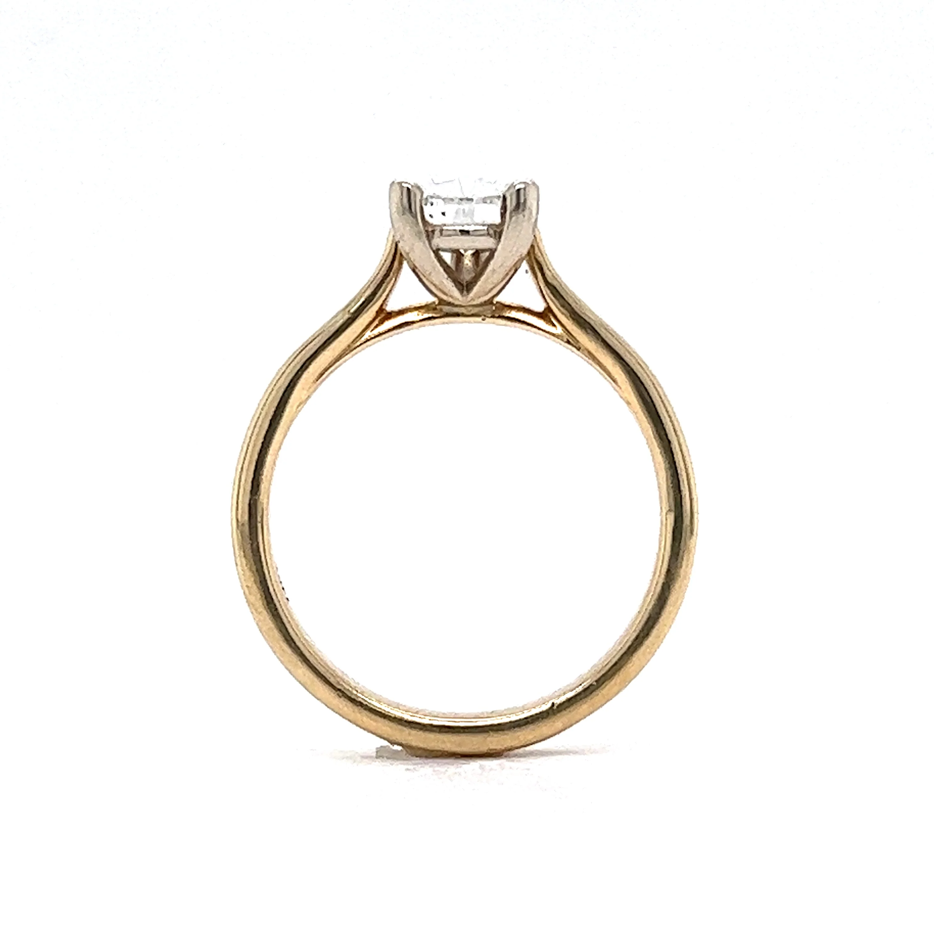 .94 Pear Cut Diamond Solitaire Engagement Ring in 14K Yellow Gold - Image 4