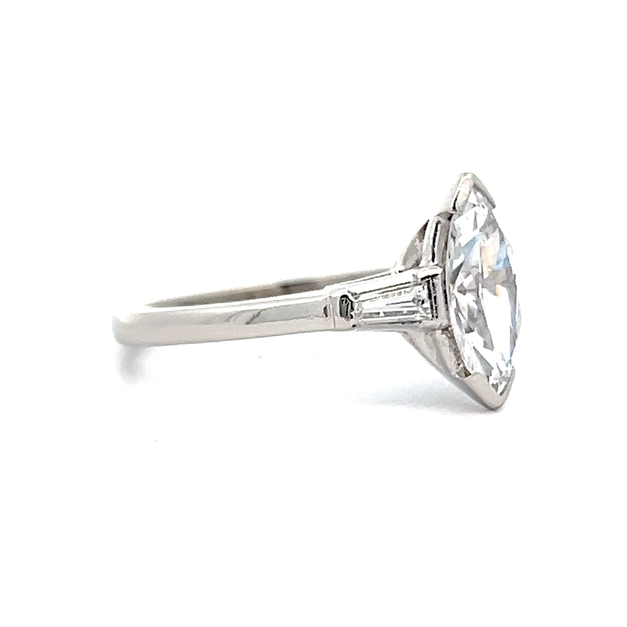 .95 Antique Marquise Diamond Engagement Ring in Platinum - Image 3