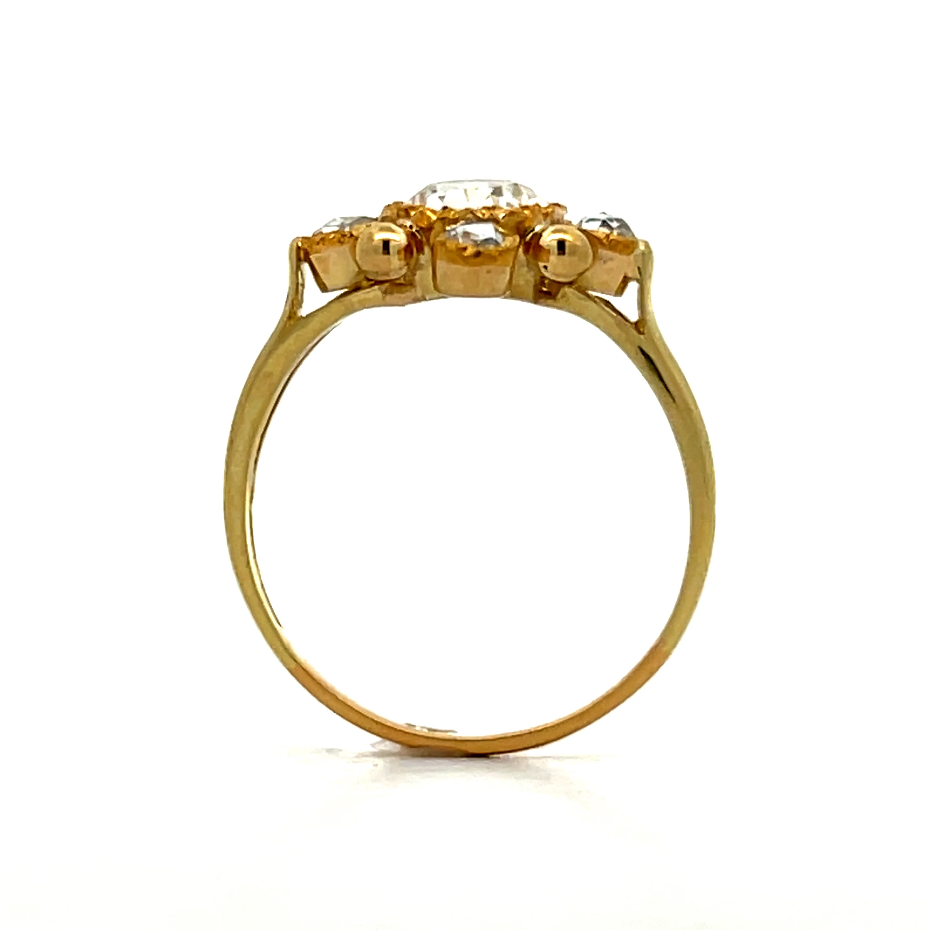 .95 Old Mine Diamond Halo Engagement Ring in 18k - Image 4