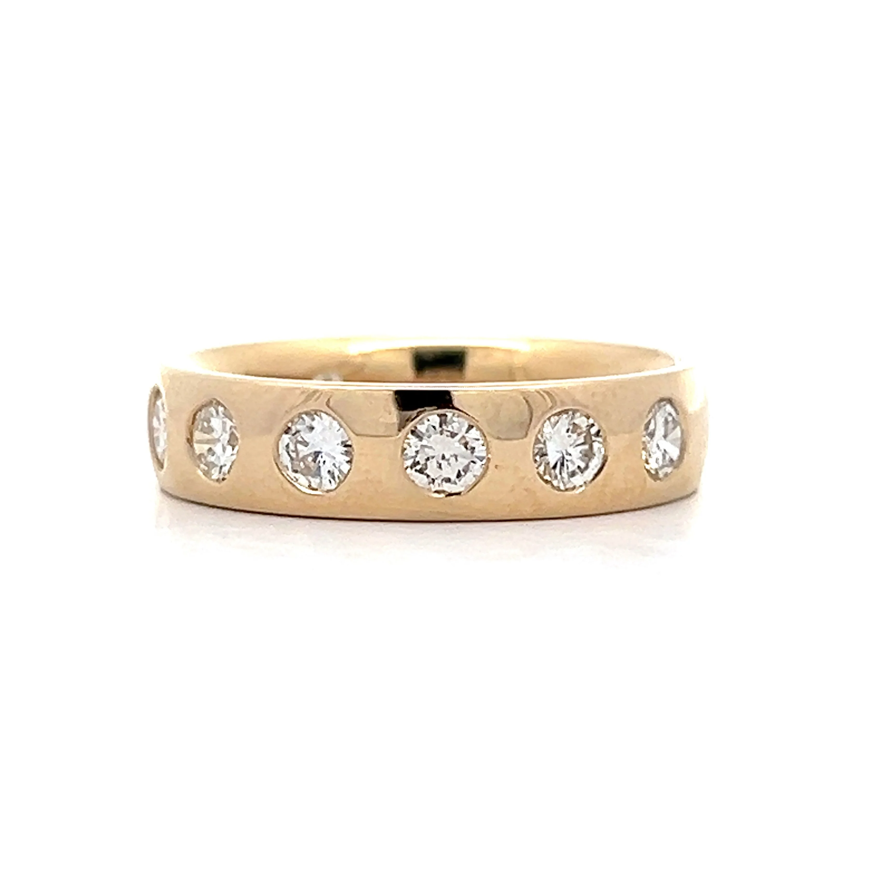 .99 Diamond Station Eternity Band in 14k Yellow Gold - Image 2