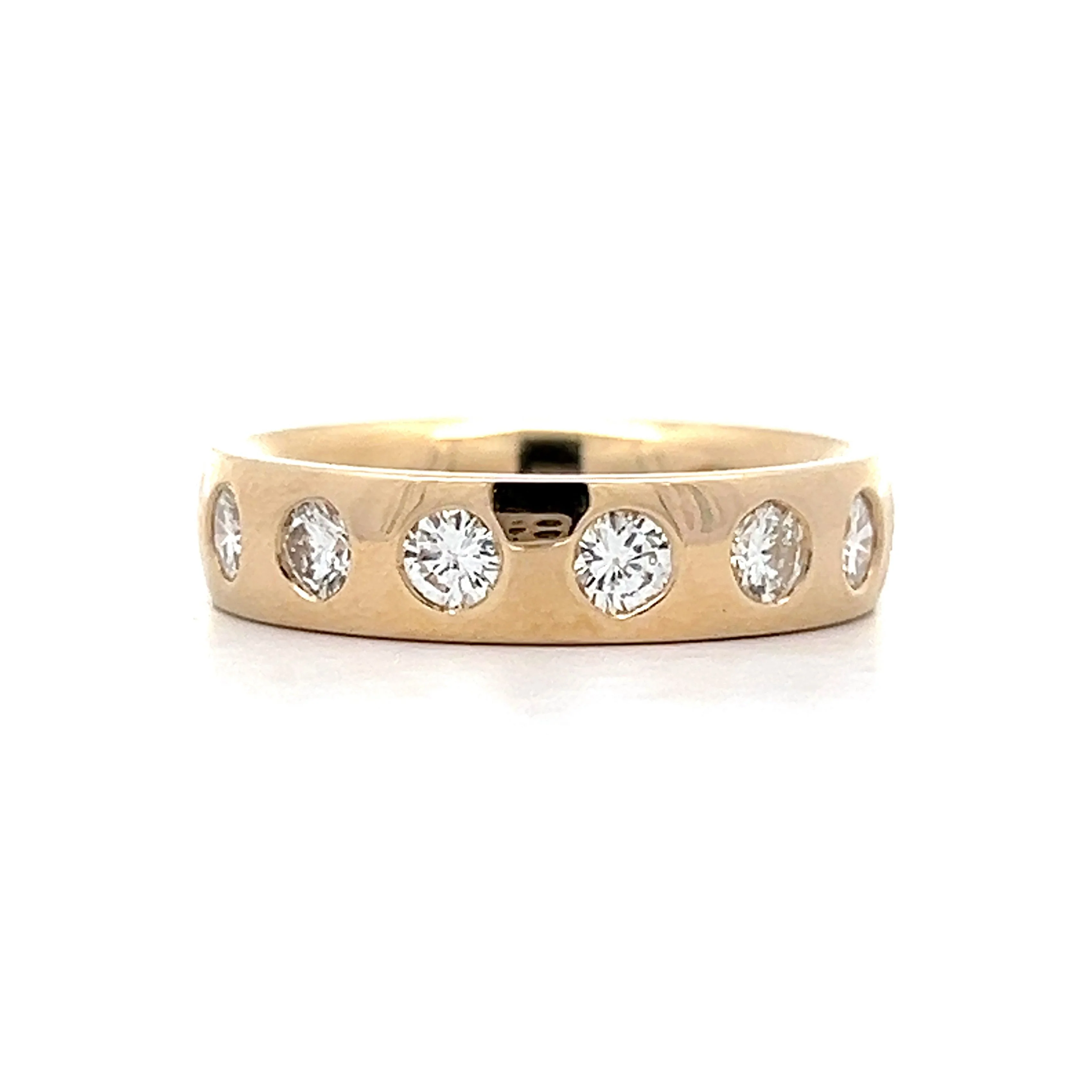 .99 Diamond Station Eternity Band in 14k Yellow Gold - Image 3