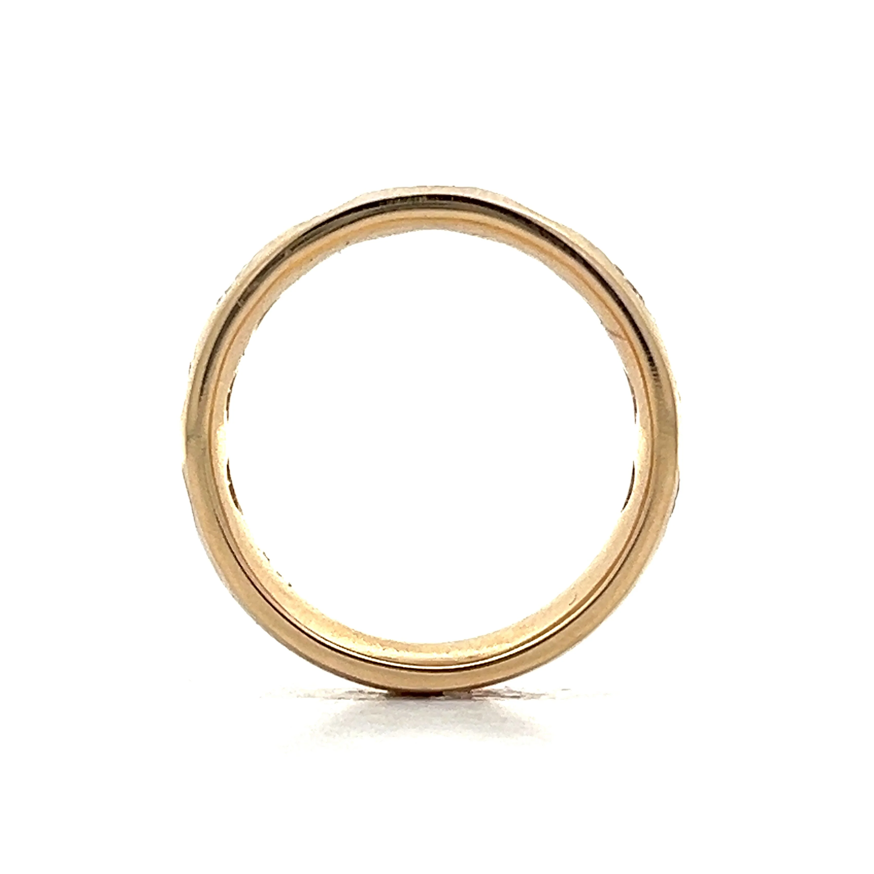 .99 Diamond Station Eternity Band in 14k Yellow Gold - Image 4