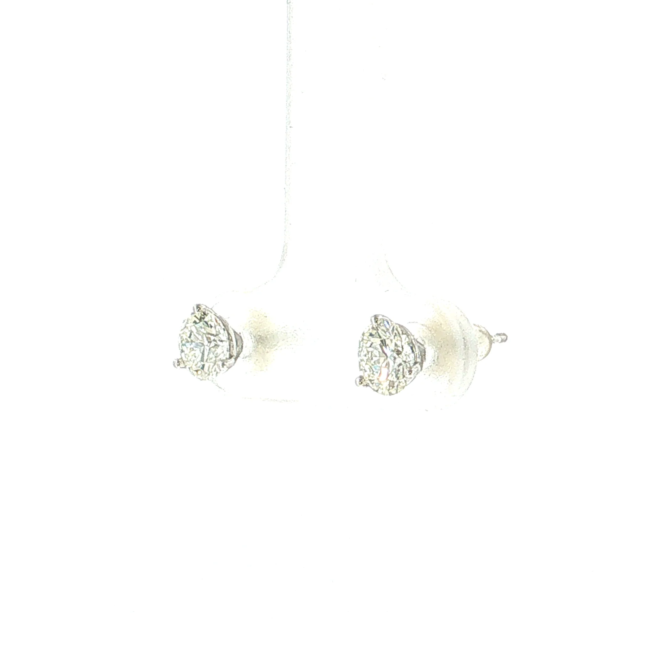 .99 Diamond Stud Earrings 14k White Gold - Image 2