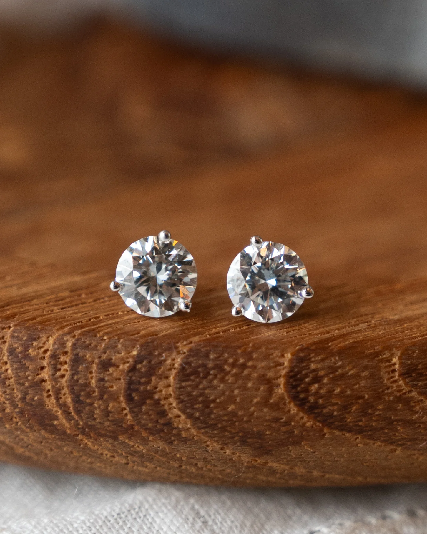 .99 Diamond Stud Earrings 14k White Gold - Image 4