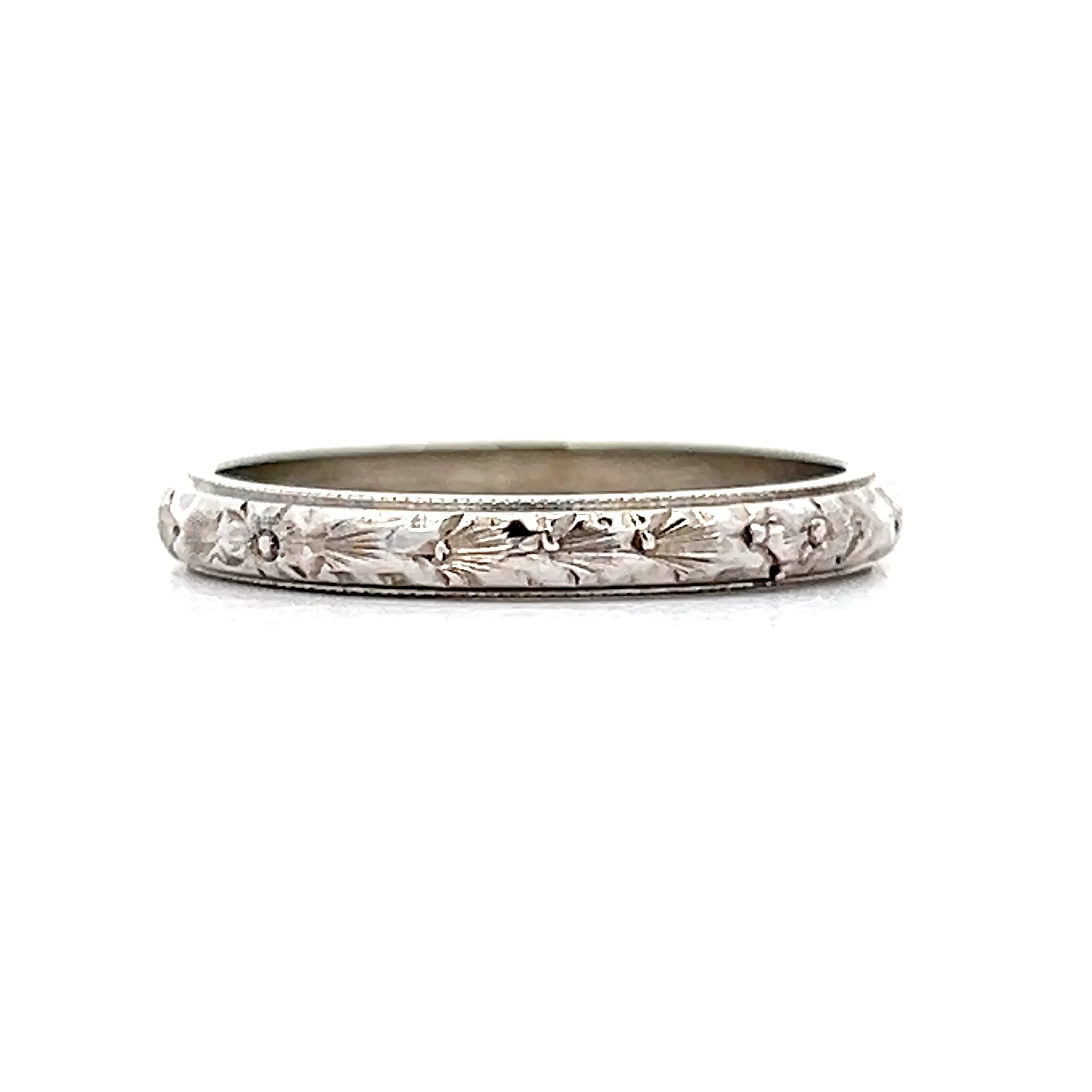 Antique 1920s Deco Orange Blossom Band in 18k - Image 2