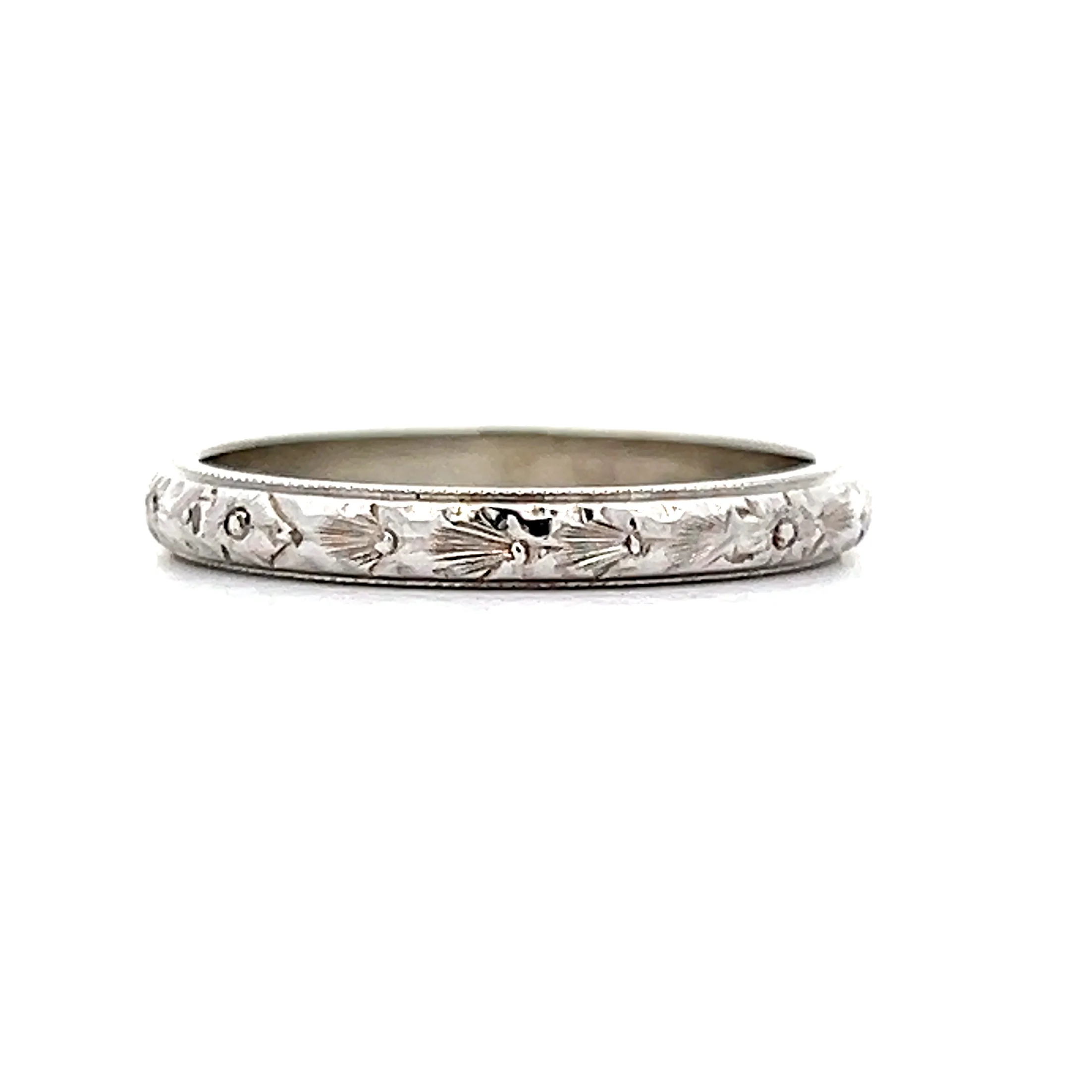 Antique 1920s Deco Orange Blossom Band in 18k - Image 3