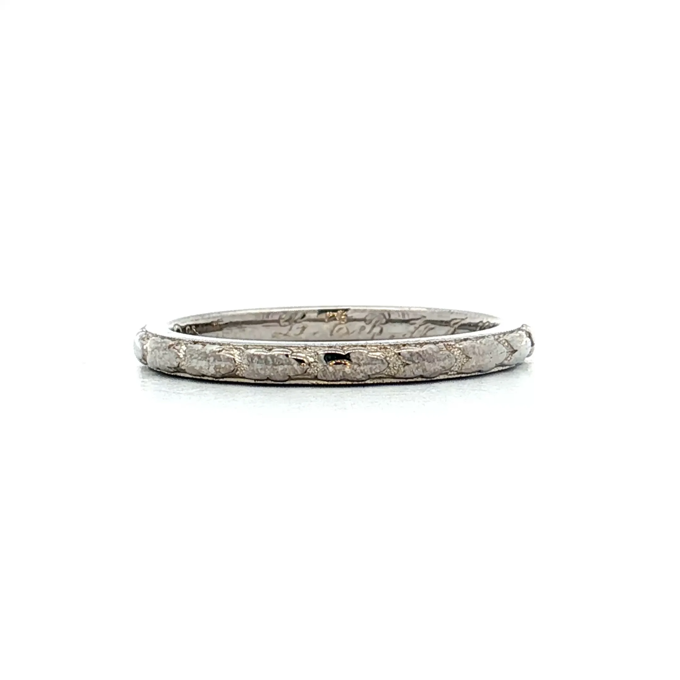 Antique 1920s Orange Blossom Wedding Band 18k