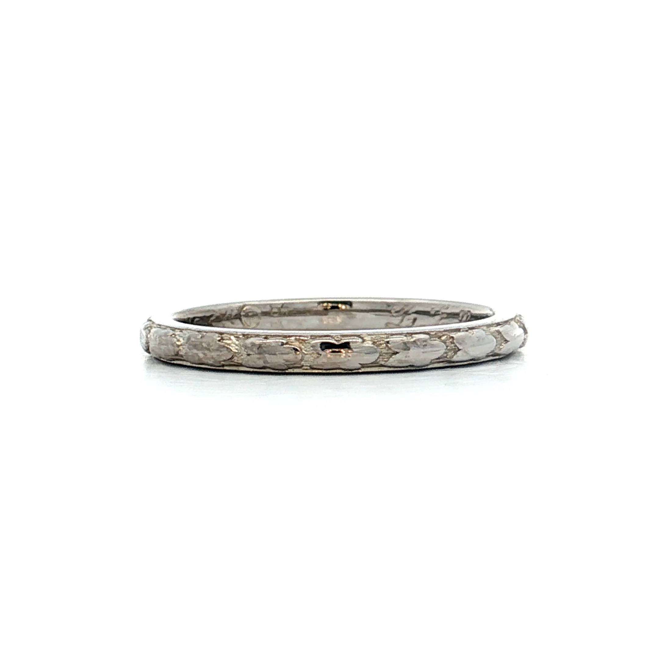 Antique 1920s Orange Blossom Wedding Band 18k - Image 2