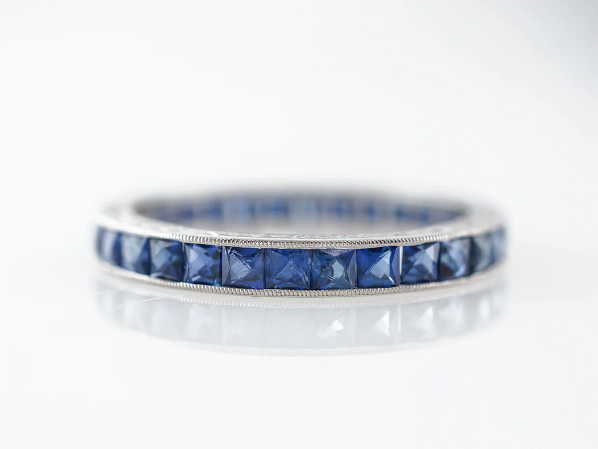 Antique 1920's Sapphire Eternity Band in Platinum
