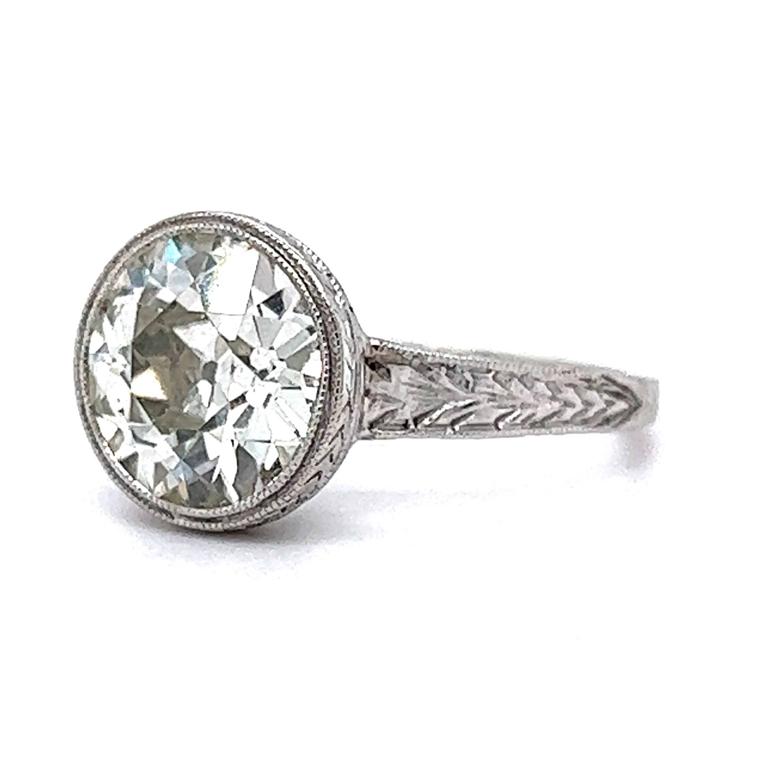Antique 2.84 European Diamond Engagement Ring 20k - Image 2