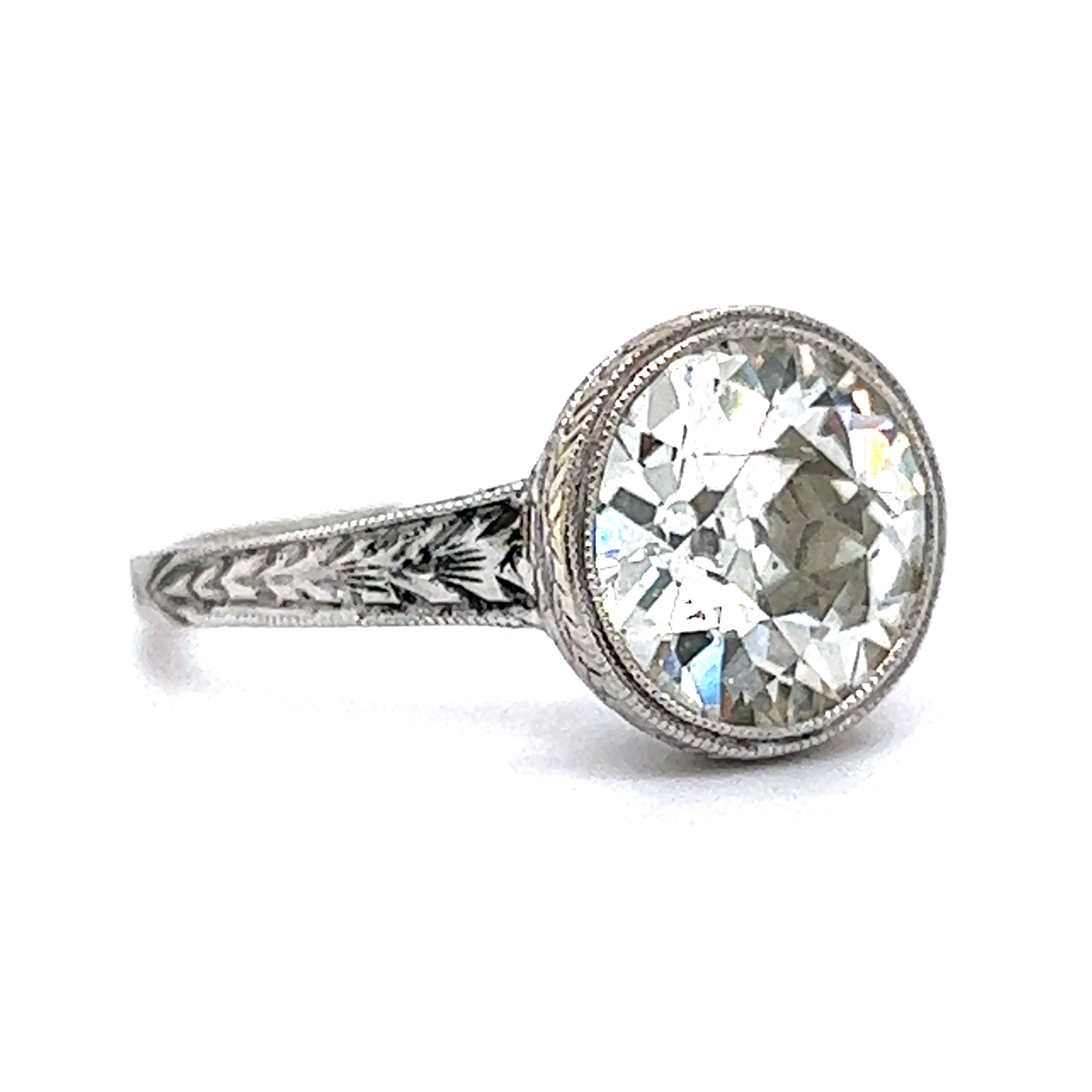 Antique 2.84 European Diamond Engagement Ring 20k - Image 3