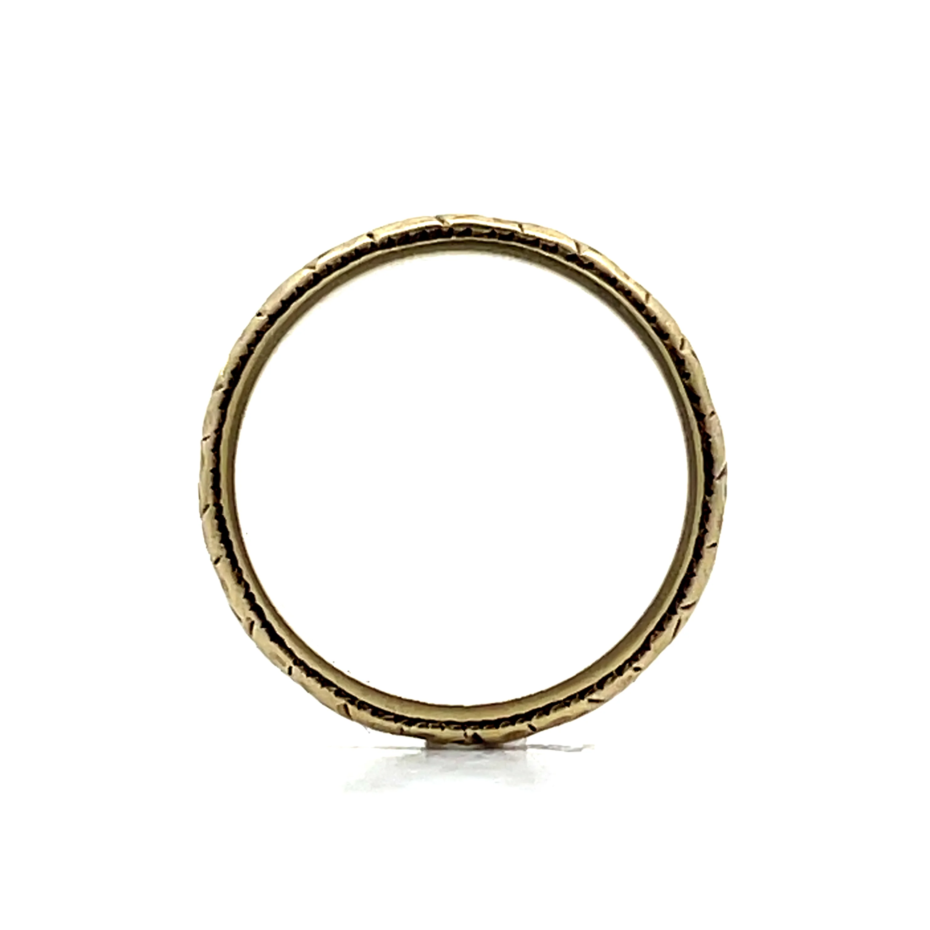 Antique Art Deco Orange Blossom Floral Band in 14k - Image 4