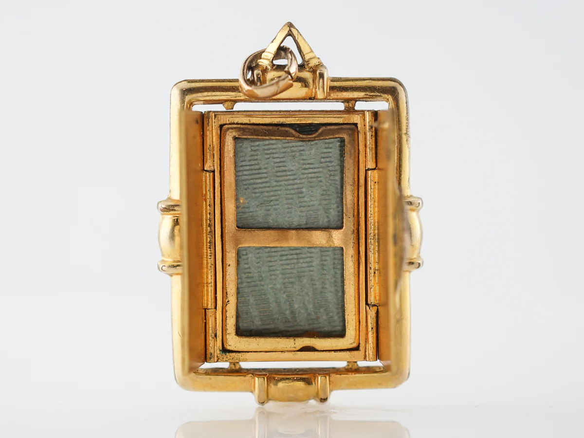 Antique Charm Locket Victorian in 12k Yellow Gold - Image 2