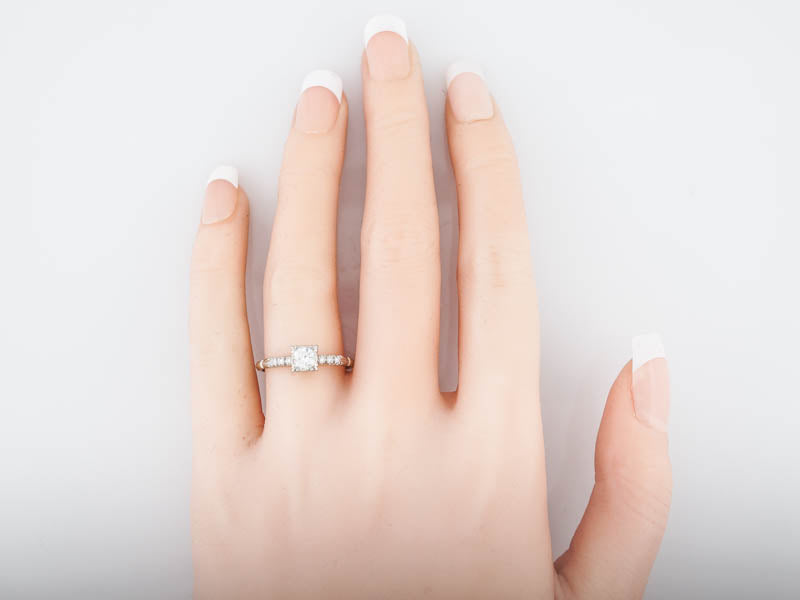 Antique Engagement Ring Art Deco .30 Round Brilliant Cut Diamond in 18k White Gold - Image 7