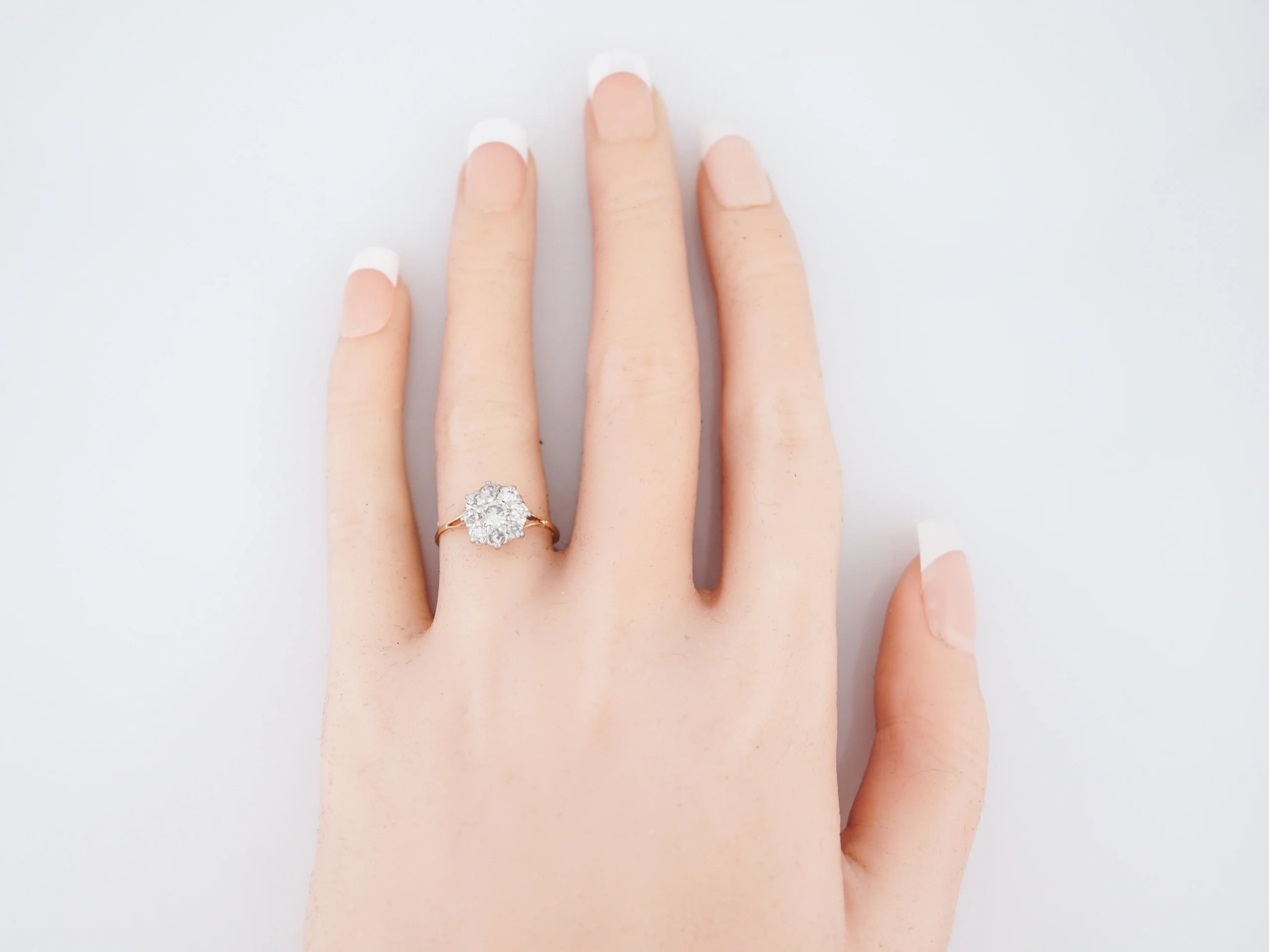 Antique Engagement Ring Victorian .33 Round Brilliant Cut Diamond in 14K Yellow & White Gold - Image 6