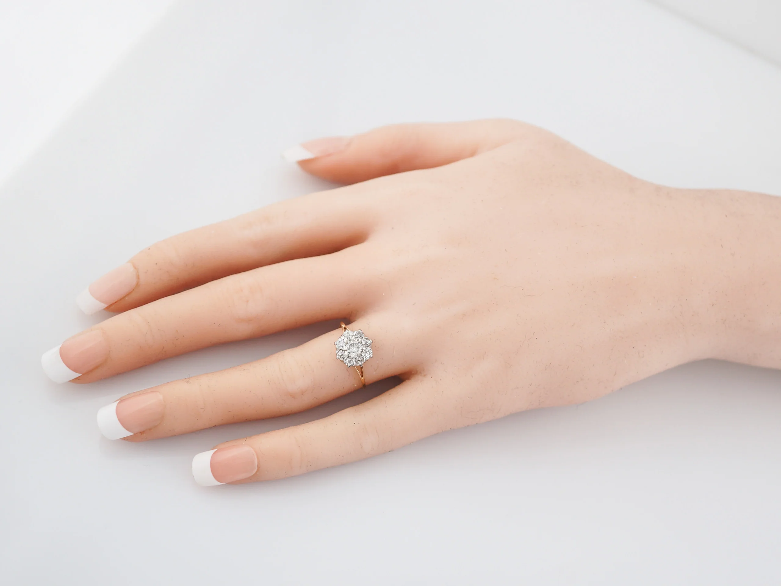 Antique Engagement Ring Victorian .33 Round Brilliant Cut Diamond in 14K Yellow & White Gold - Image 7