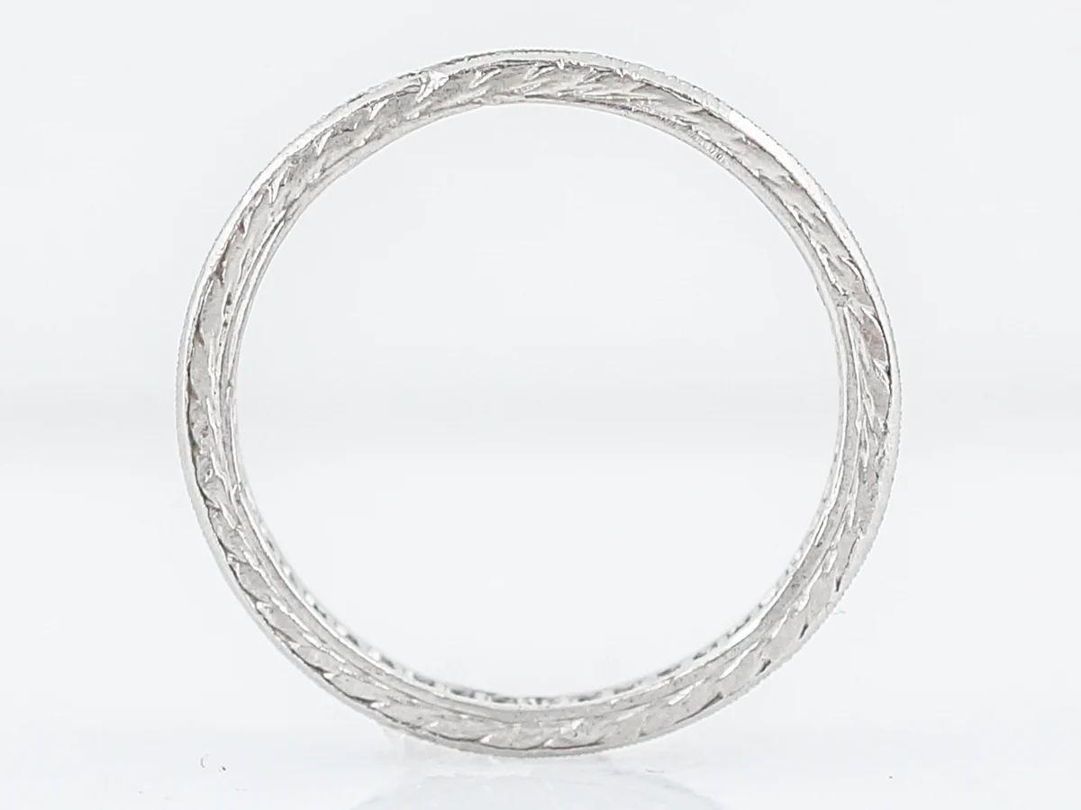 Antique Eternity Wedding Band Art Deco .46 Single Cut Diamonds in Platinum - Image 2
