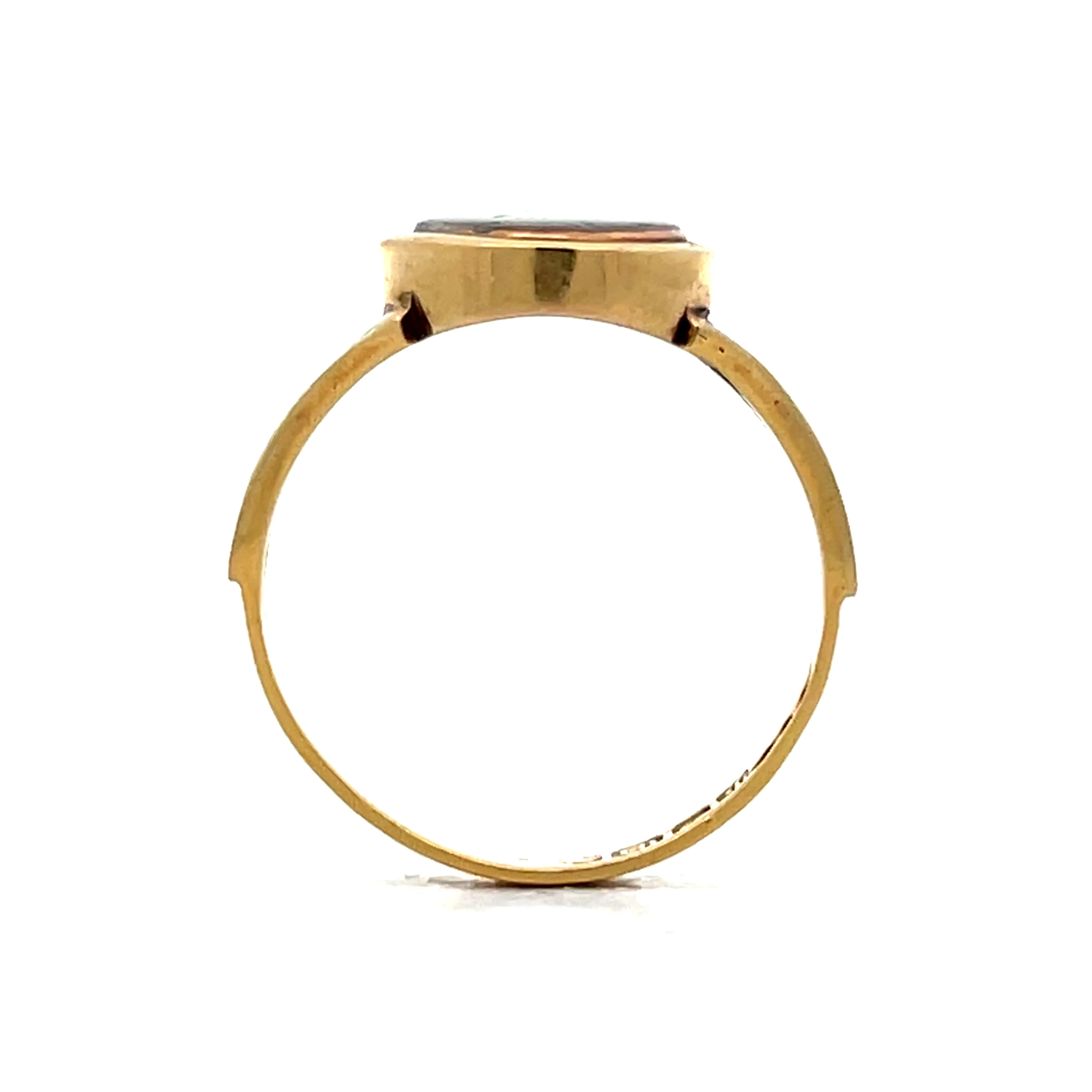 Antique Georgian Mourning Ring in 18k Yellow Gold - Image 4