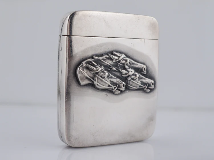Antique Matchbox Holder Victorian in Sterling Silver - Image 2