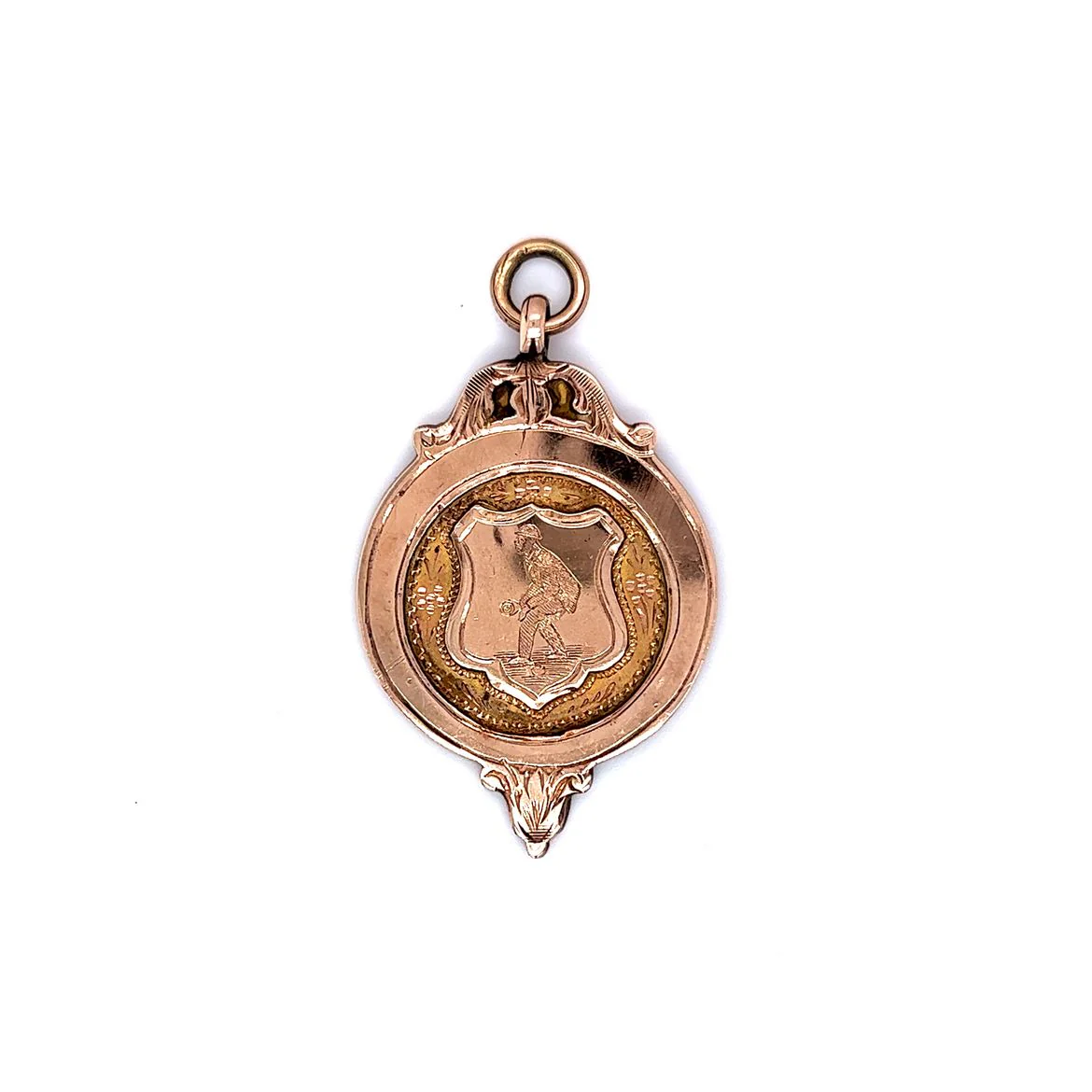 Antique Pendant Charm Art Deco 14k Rose Gold