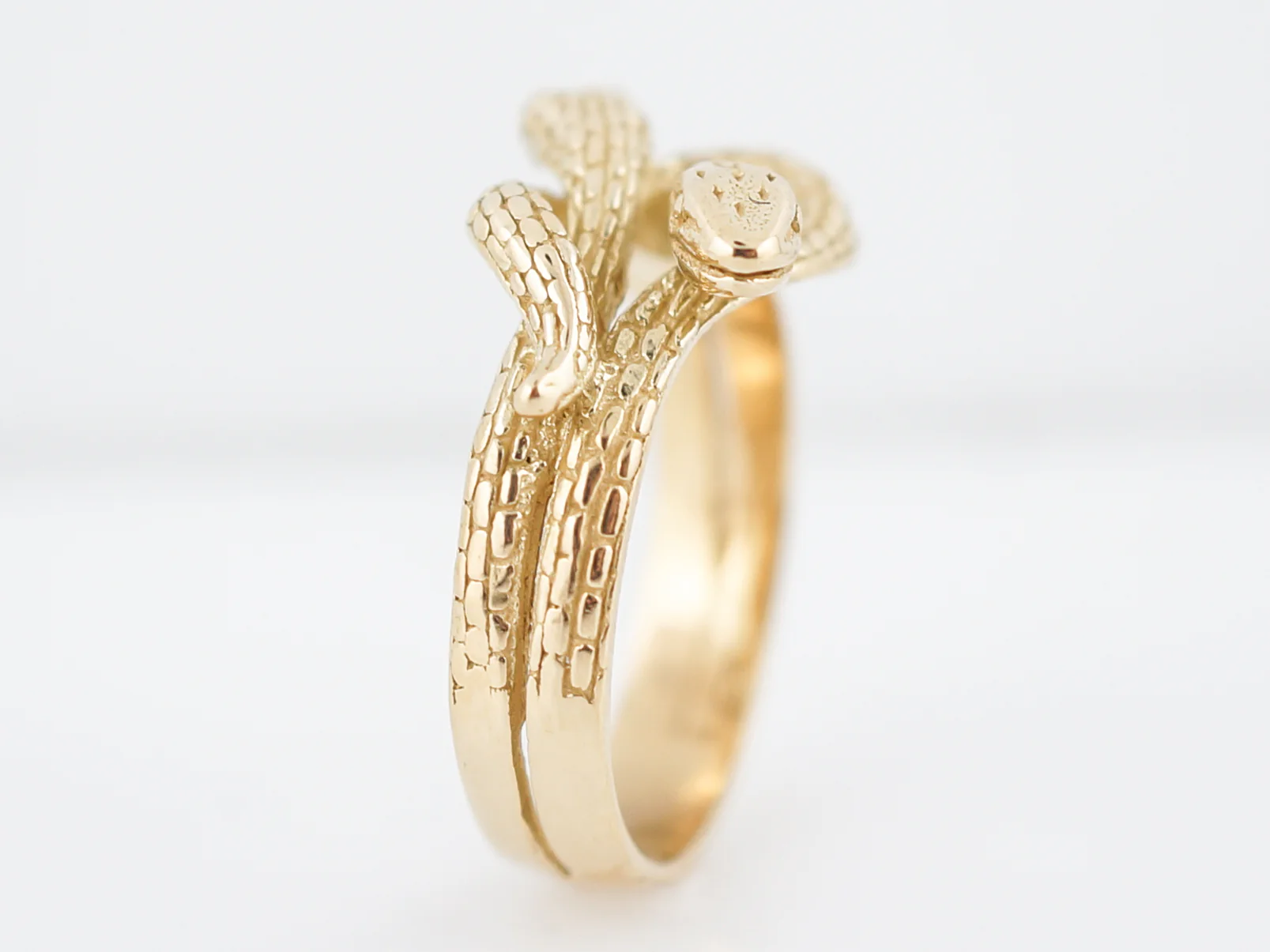 Antique Right Hand Snake Ring Victorian in 18K Yellow Gold - Image 3