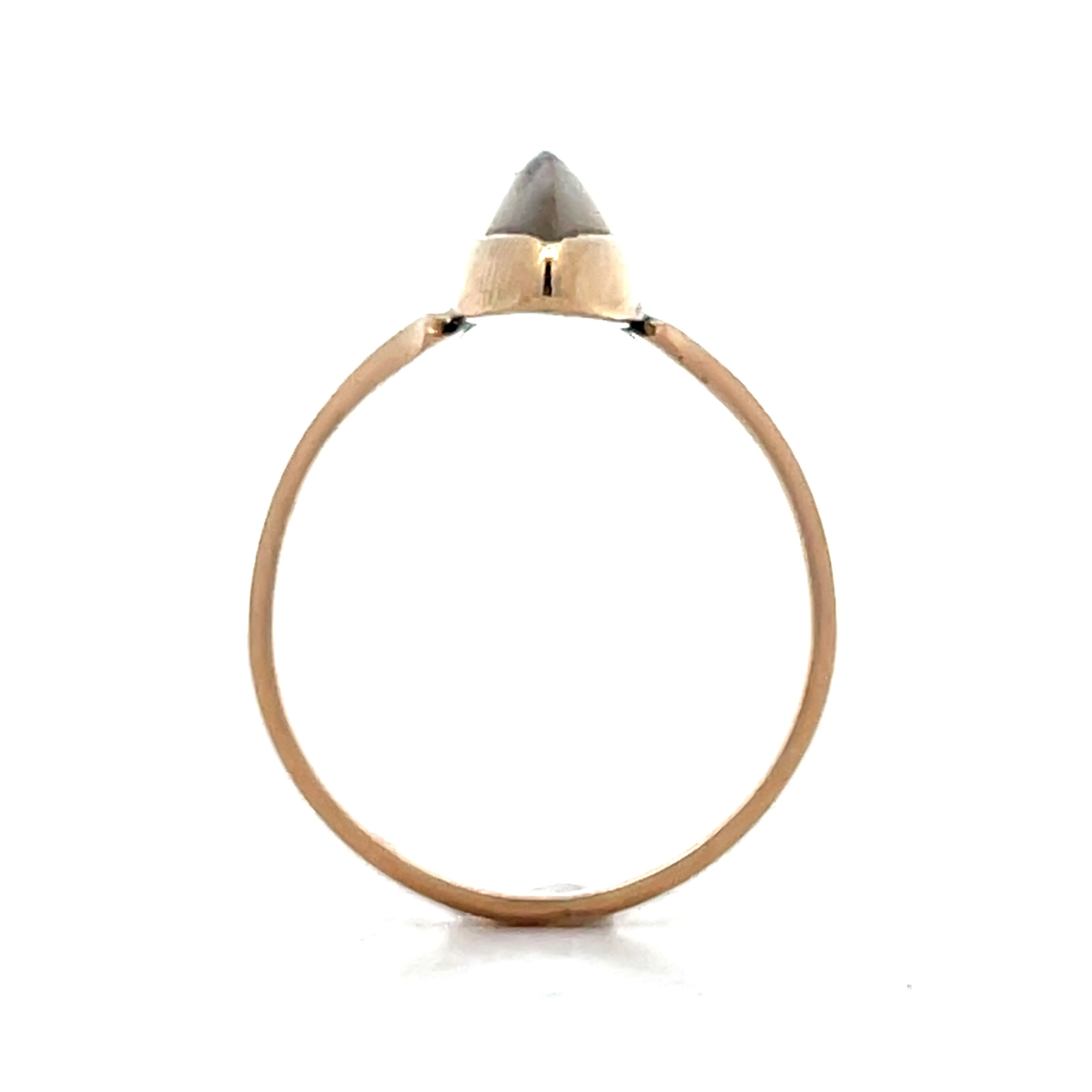 Antique Victorian Agate Cocktail Ring in 10k Rose Gold - Image 4