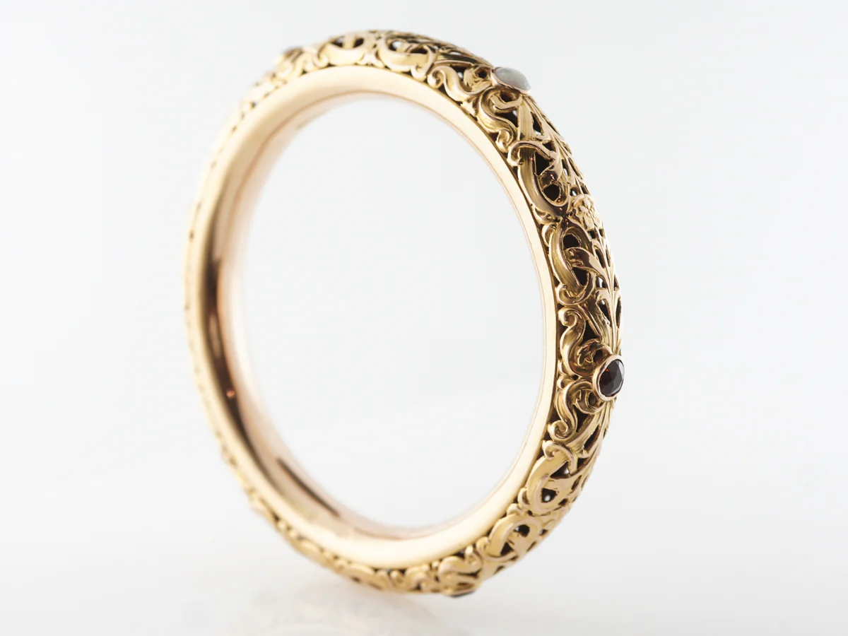 Antique Victorian Bangle Bracelet Shreve & Co. in Yellow Gold - Image 5