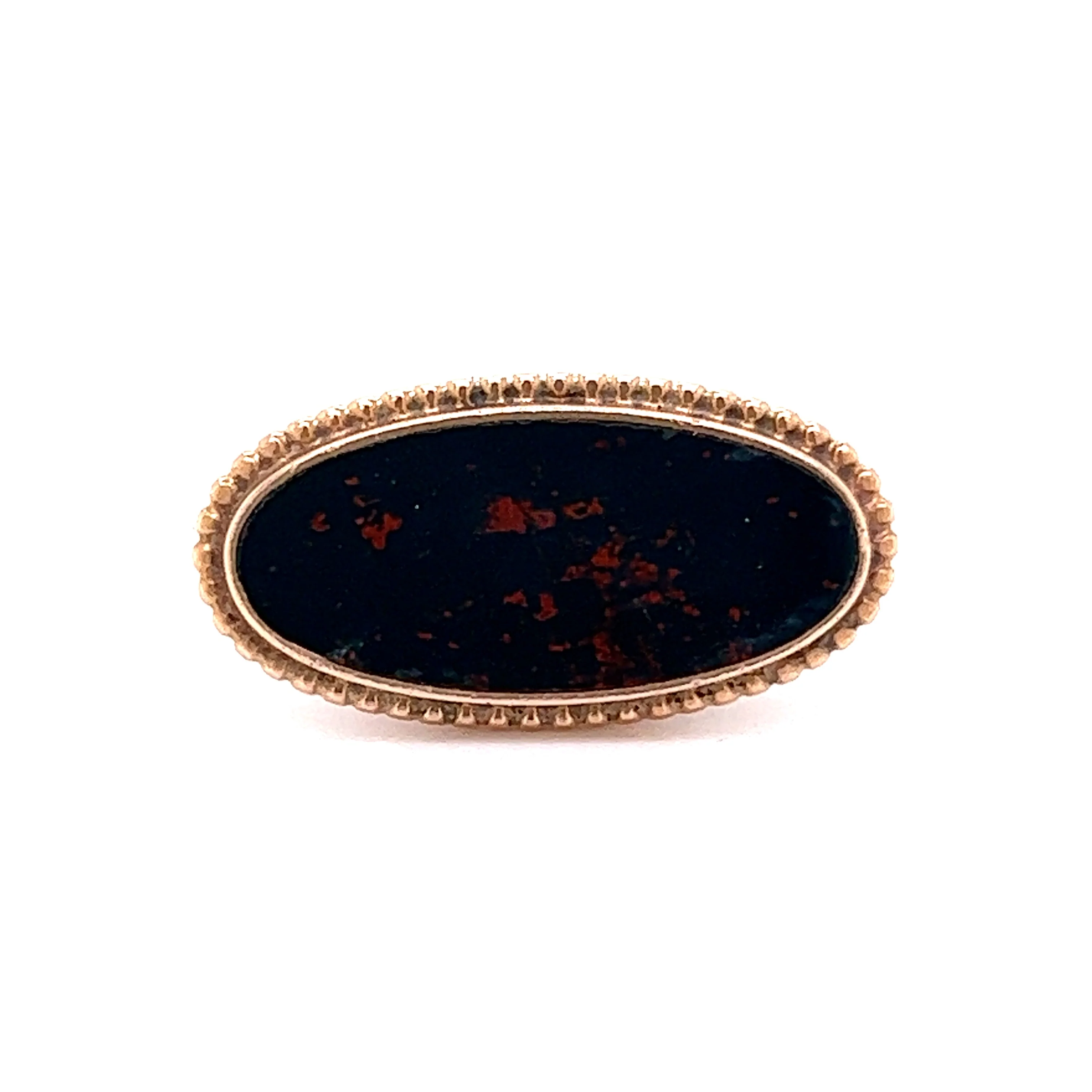 Antique Victorian Bloodstone Pendant in 14k Yellow Gold - Image 2