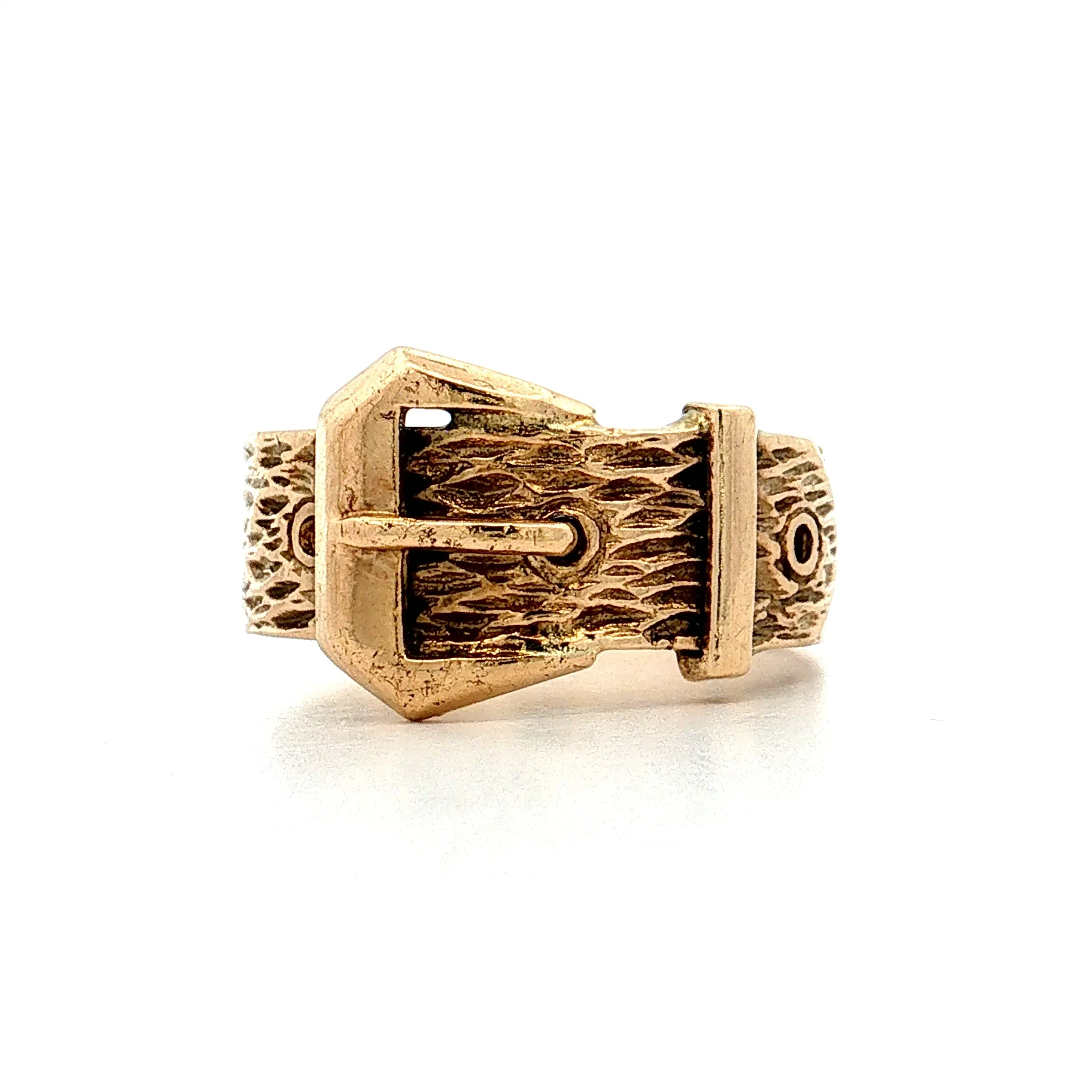 Antique Victorian Buckle Ring 10k Yellow Gold