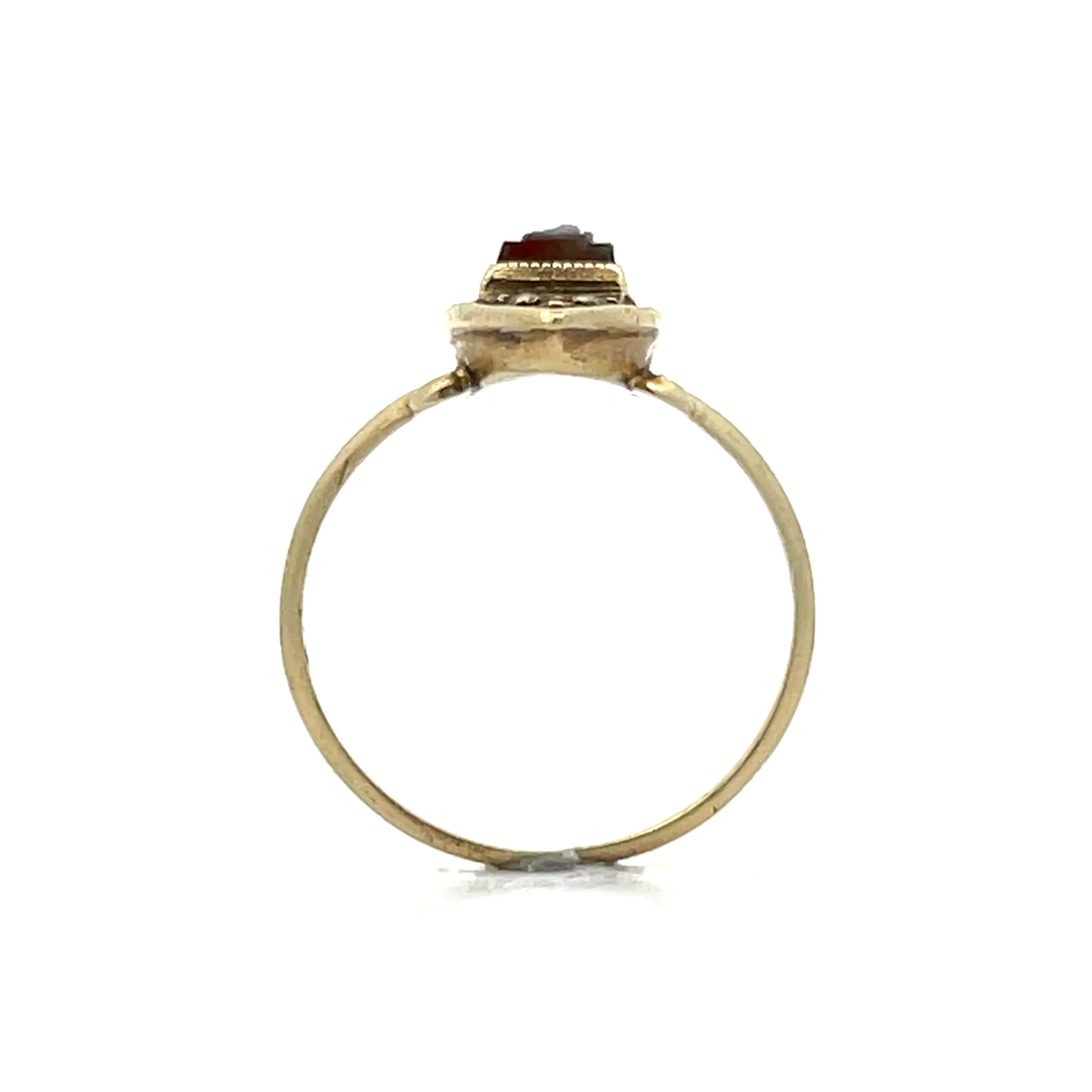Antique Victorian Cameo Ring in 14k Yellow Gold - Image 4