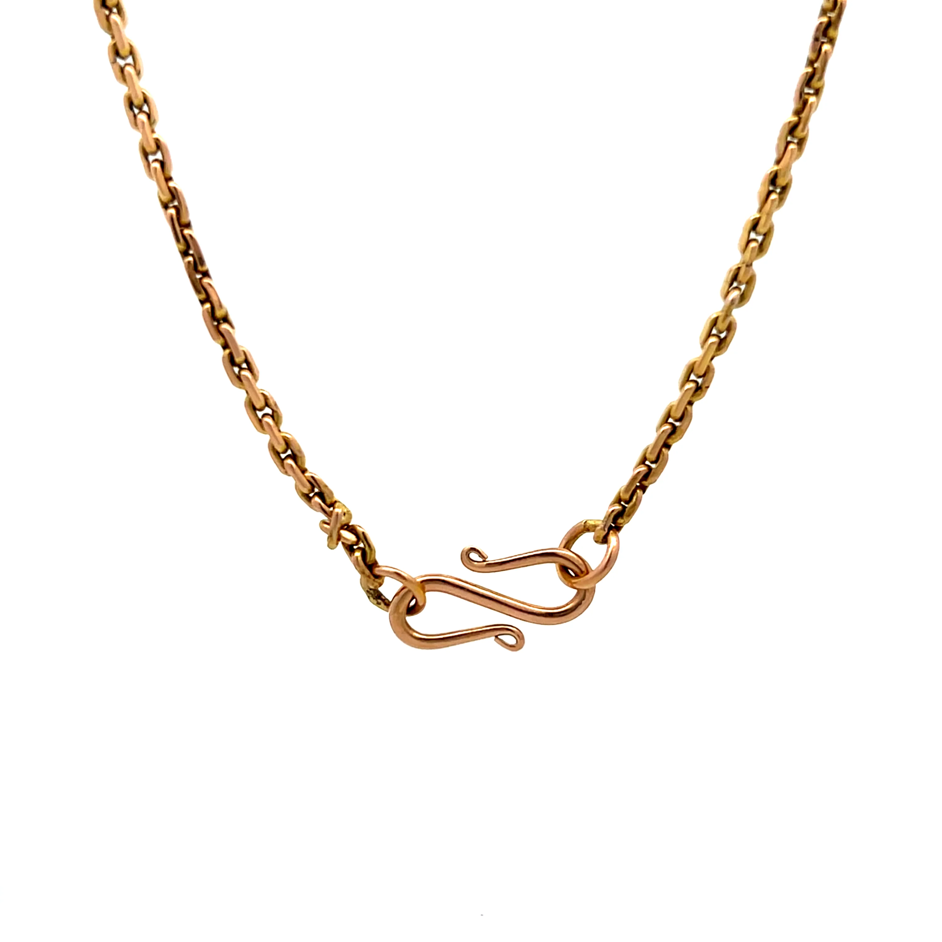 Antique Victorian Chain Necklace in 15k Yellow Gold - Image 4