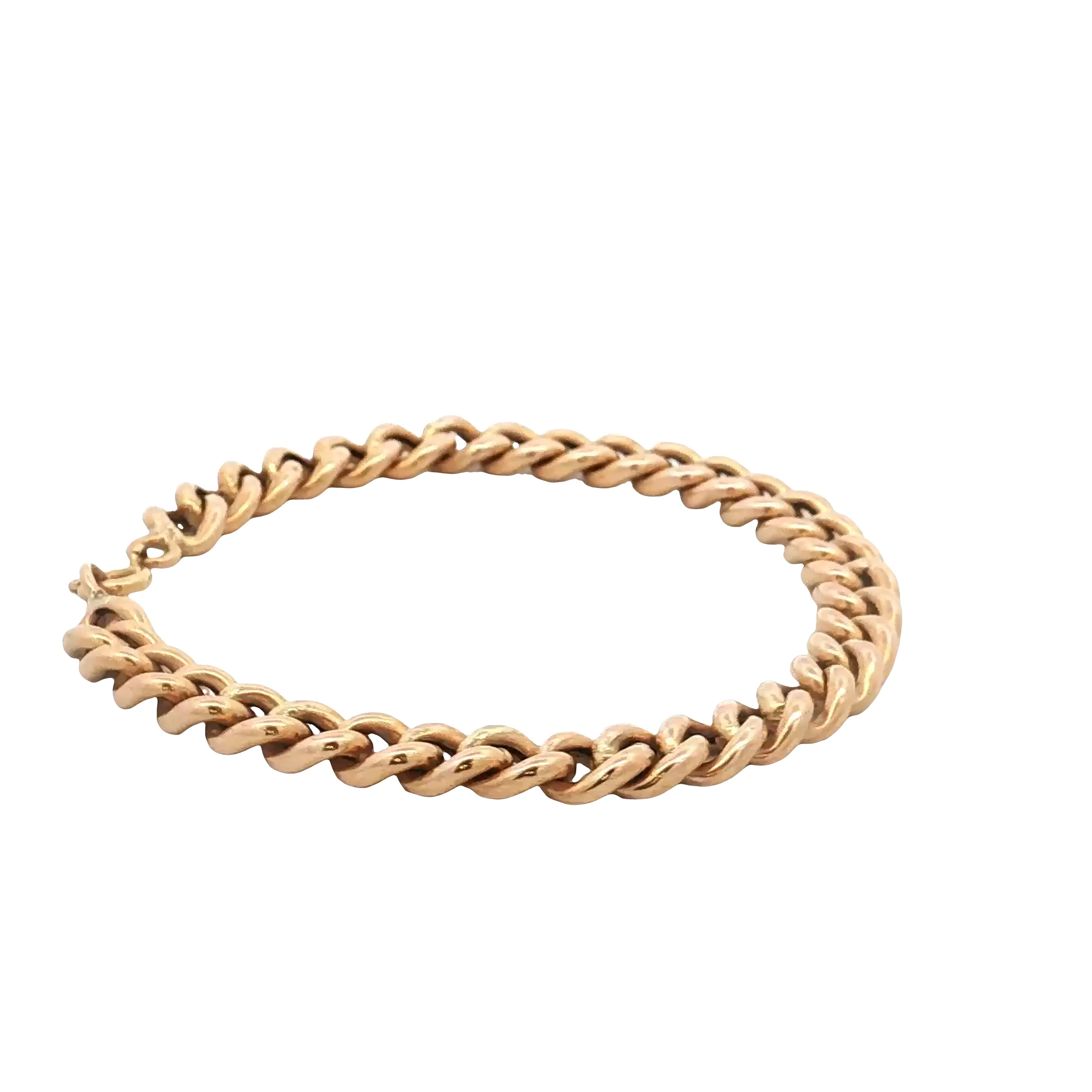 Antique Victorian Curb Link Bracelet 18K Rose Gold - Image 3