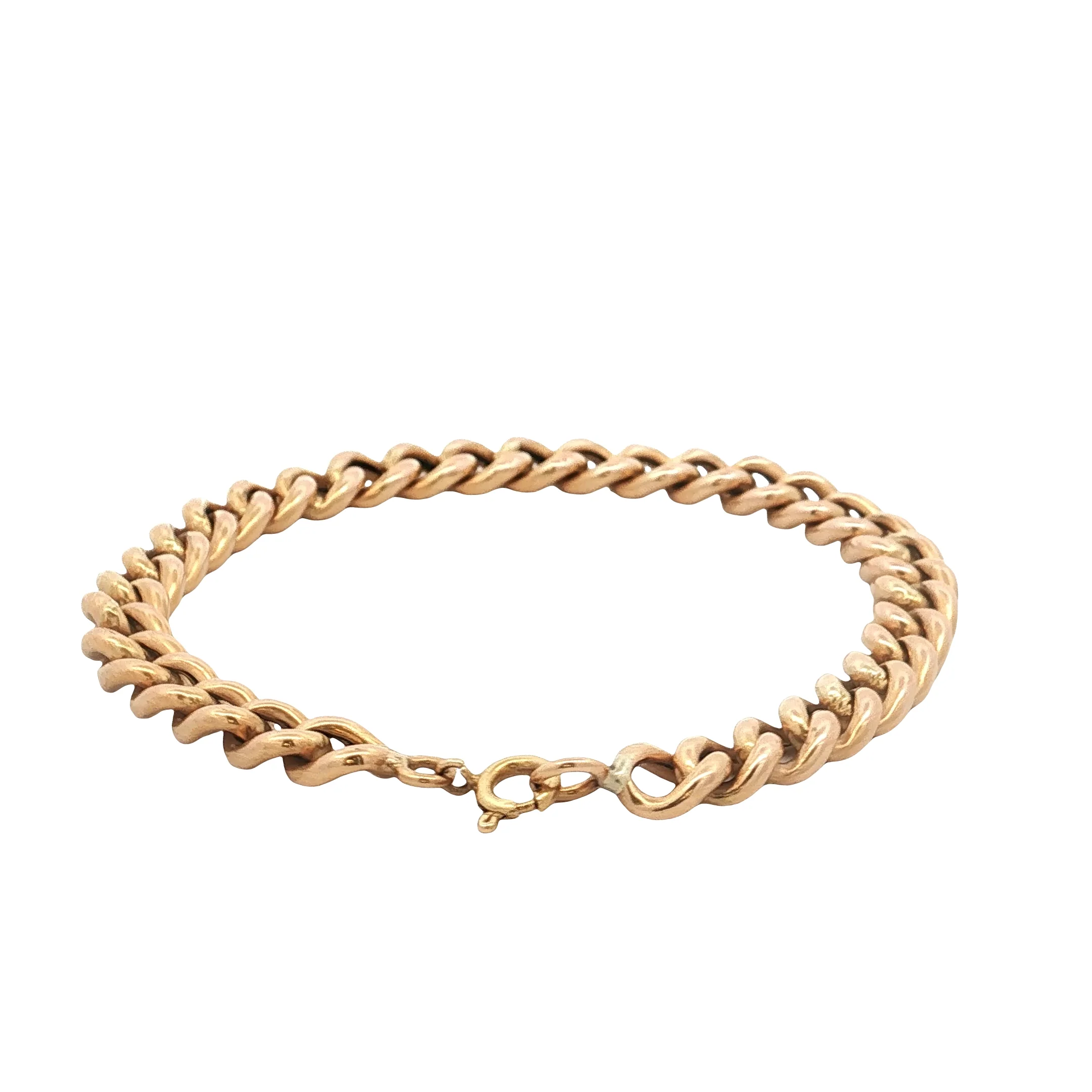 Antique Victorian Curb Link Bracelet 18K Rose Gold - Image 4