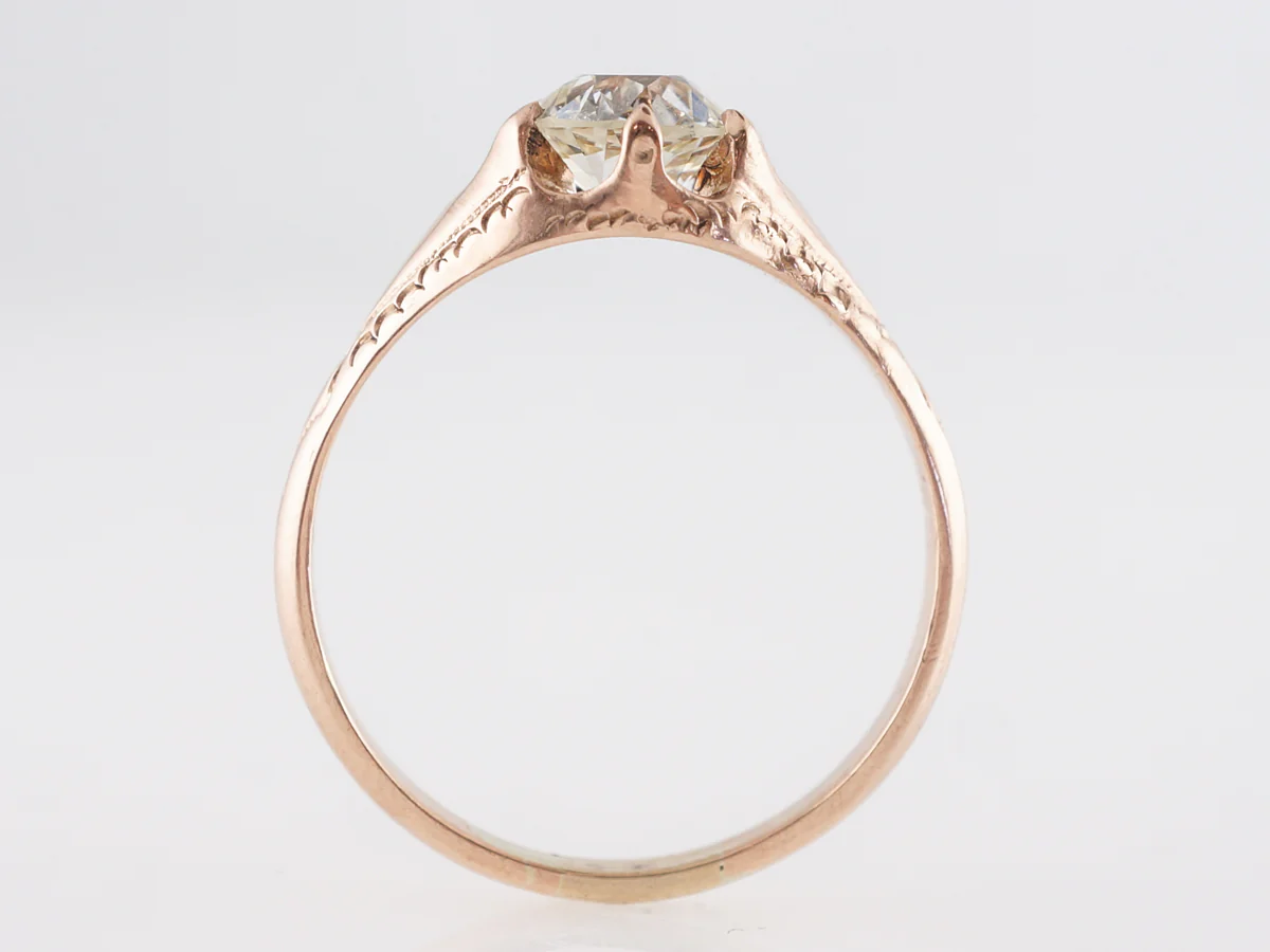 Antique Victorian Diamond Engagement Ring in 14K Rose Gold - Image 4