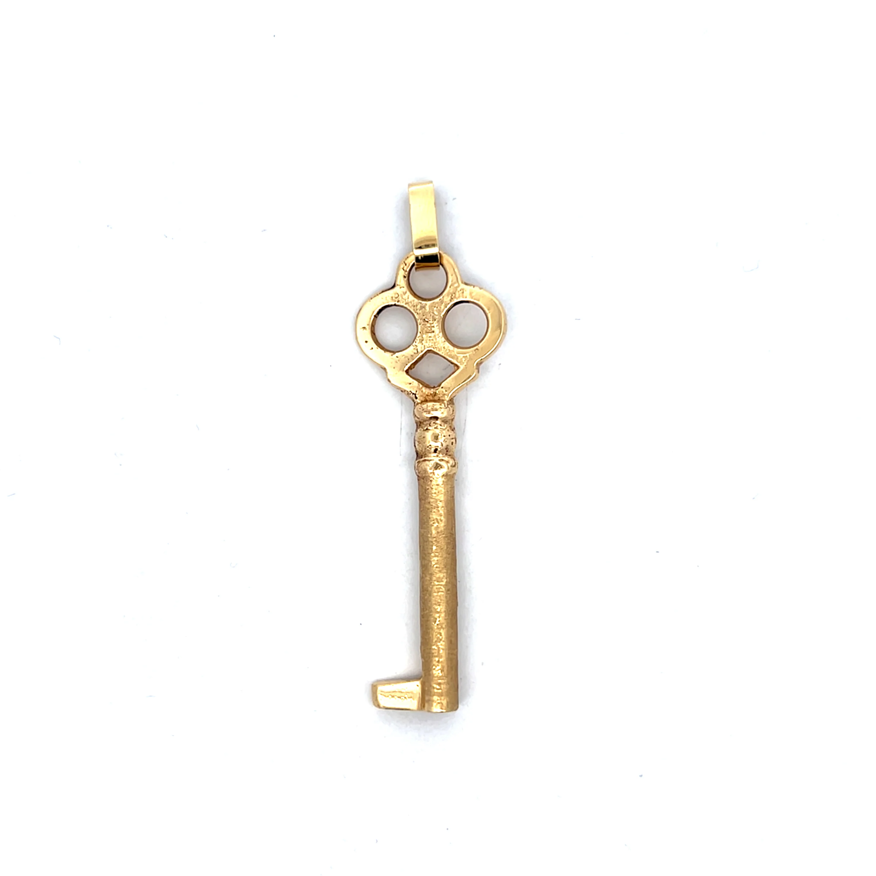 Antique Victorian Key Pendant in 14k Yellow Gold - Image 2