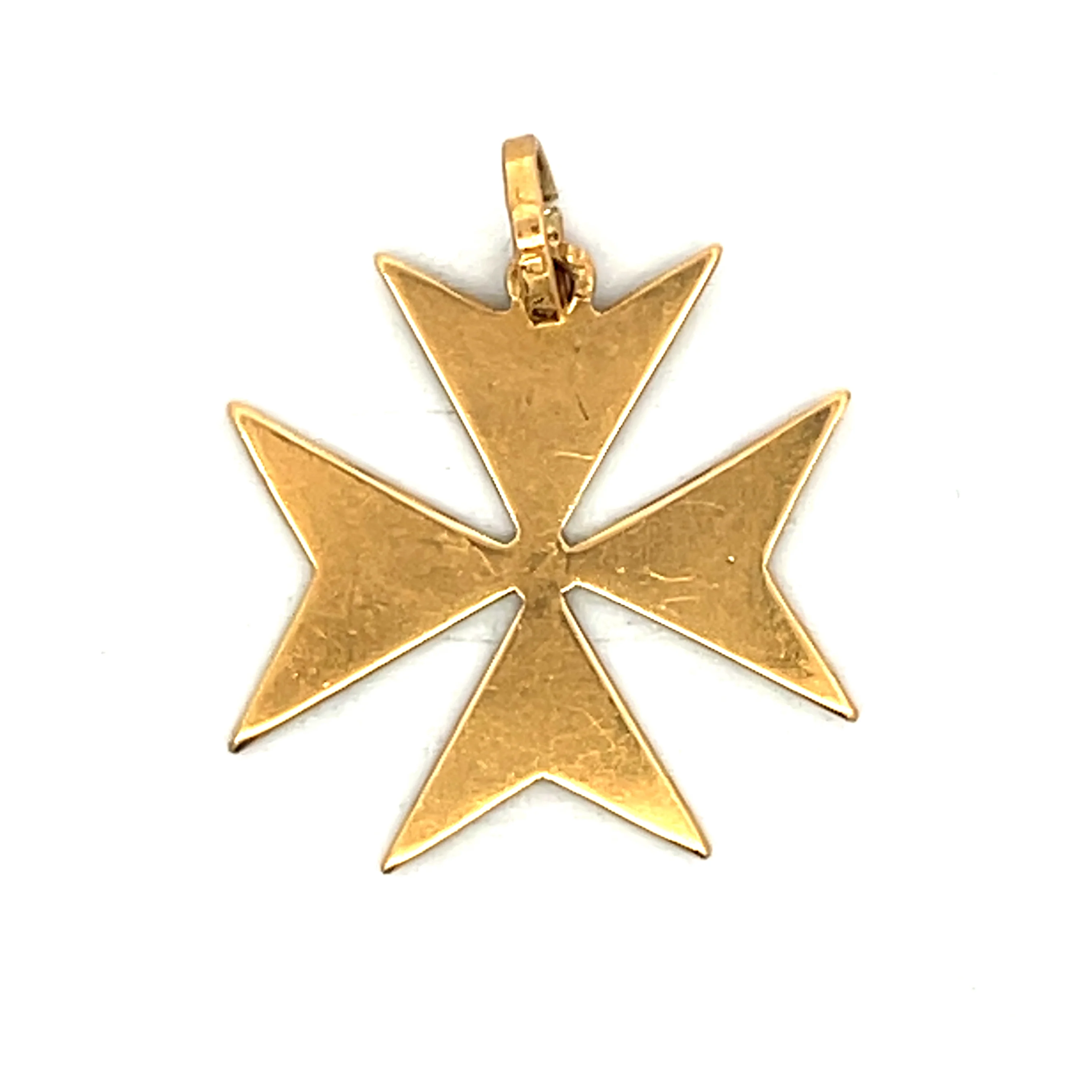 Antique Victorian Maltese Cross Pendant in 18k - Image 2