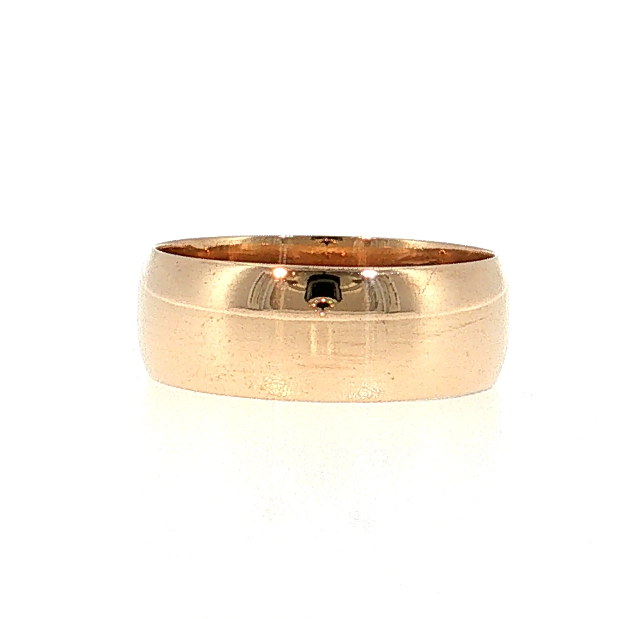 Antique Victorian Men's Wedding Band 14k Rose Gold - Image 3