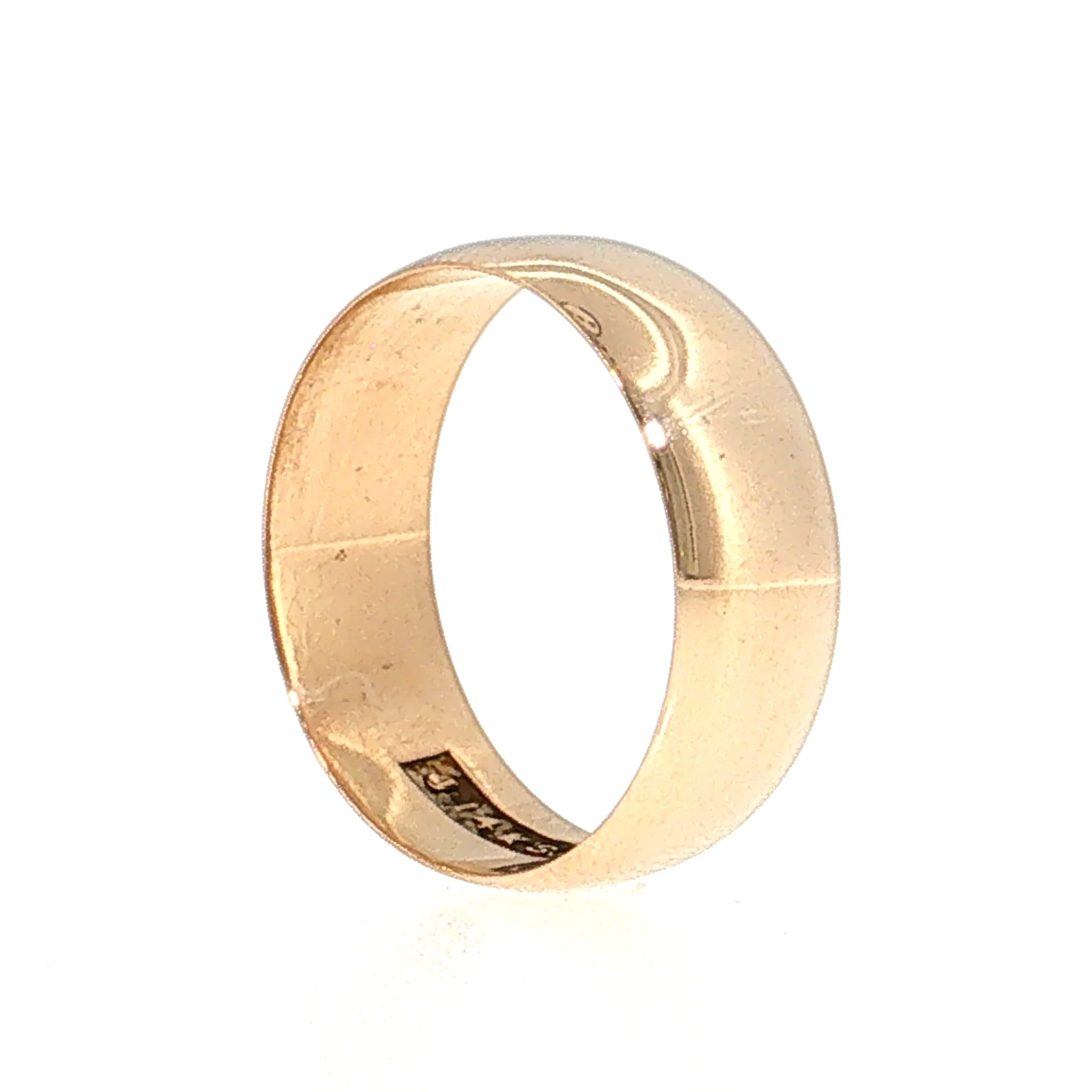 Antique Victorian Men's Wedding Band 14k Rose Gold - Image 5
