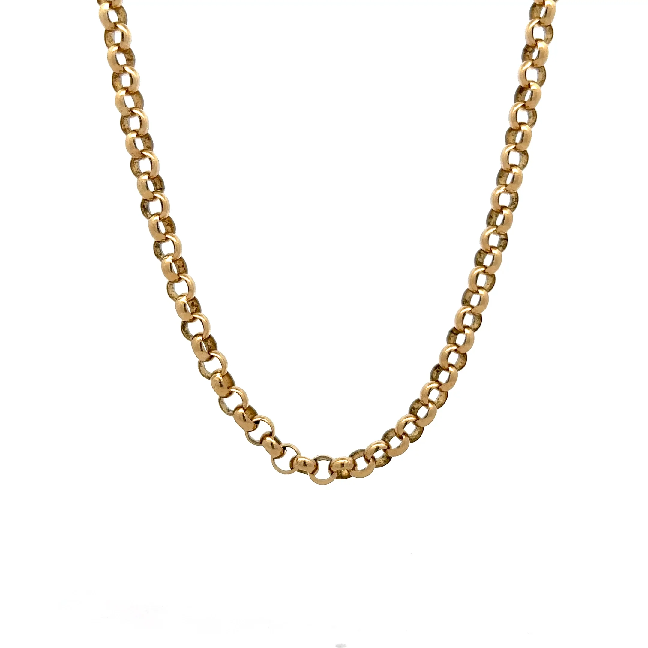 Antique Victorian Rolo Link Chain Necklace in 14k - Image 4
