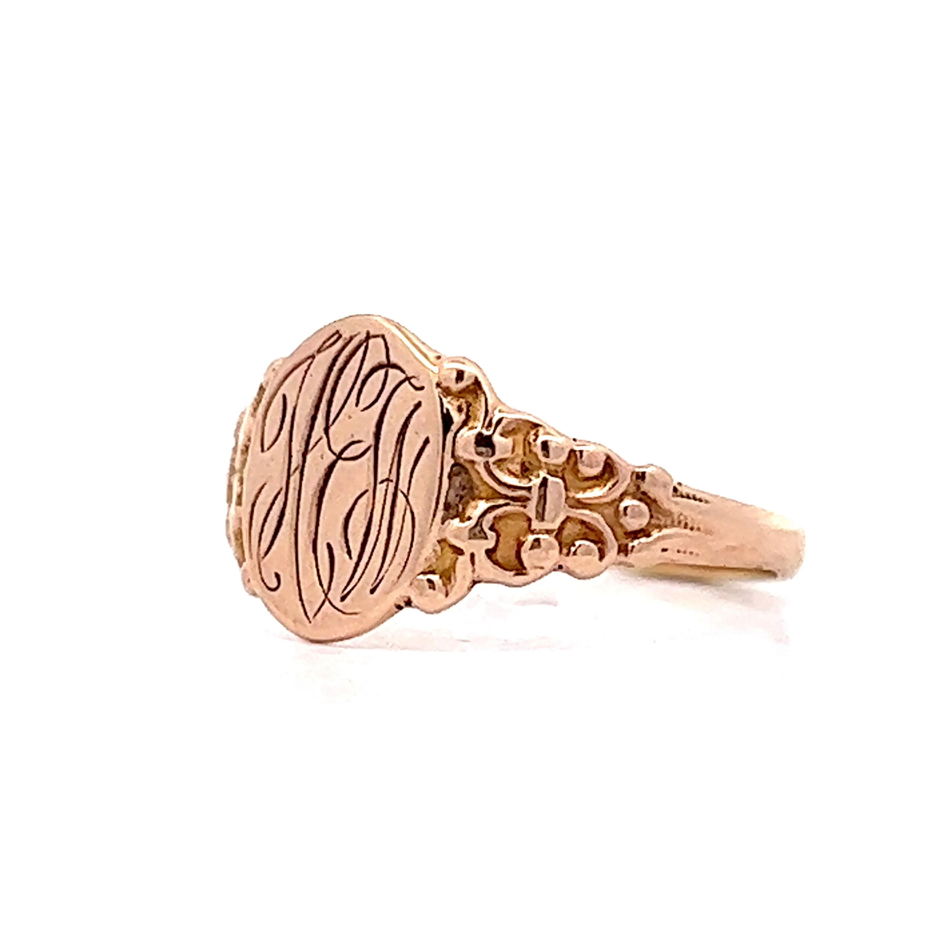 Antique Victorian Signet Ring in 14k Yellow Gold - Image 2