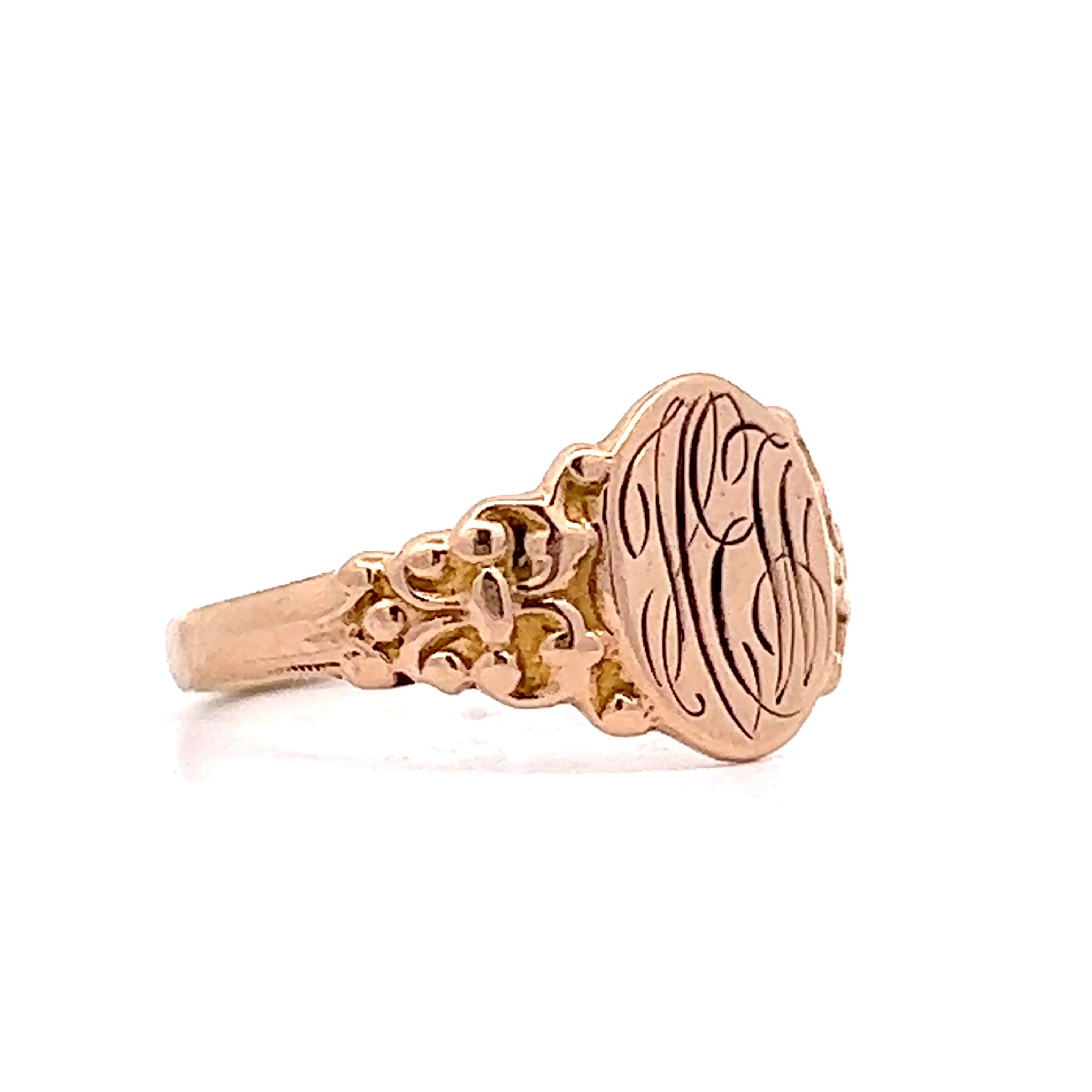 Antique Victorian Signet Ring in 14k Yellow Gold - Image 3
