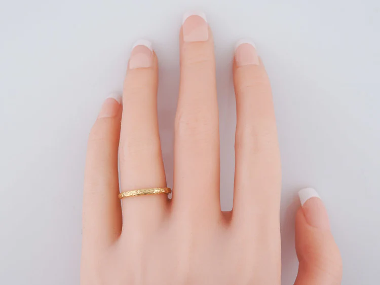 Antique Wedding Band Art Deco in 18k Yellow Gold - Image 6