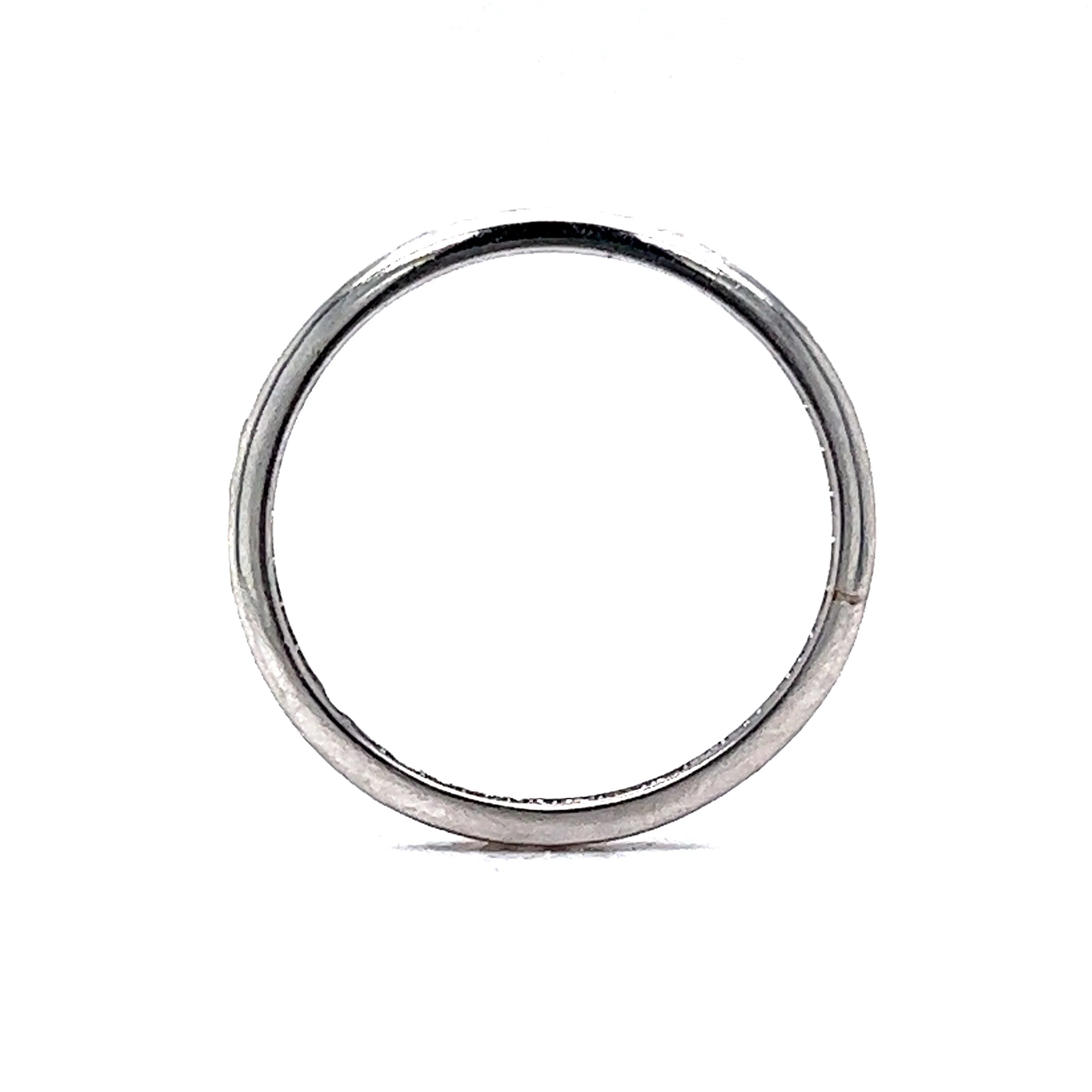 Antique Wedding Band Art Deco .57 Single Cut Diamonds in Platinum - Image 4