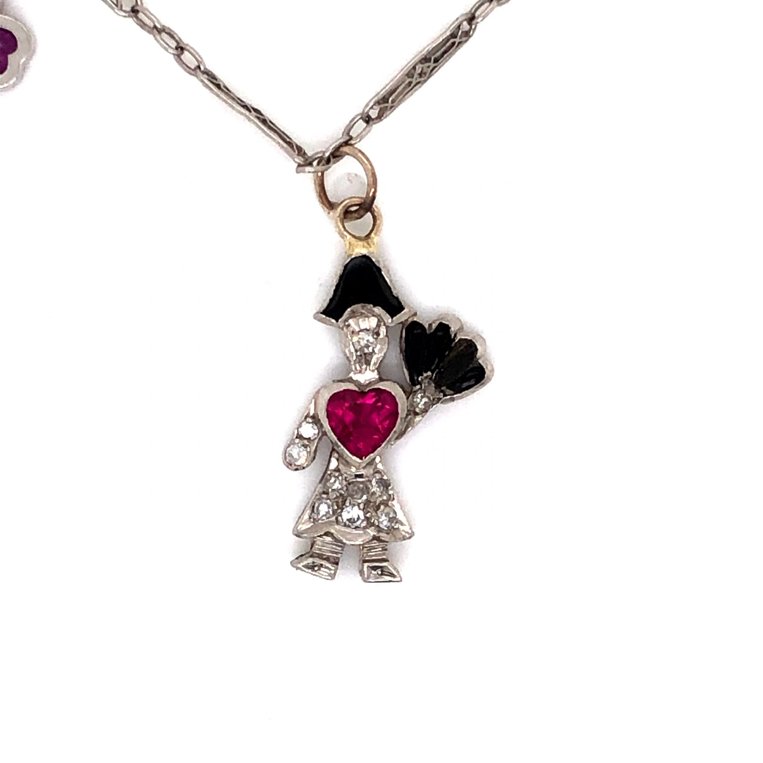 Art Deco Charm Bracelet in Platinum - Image 2