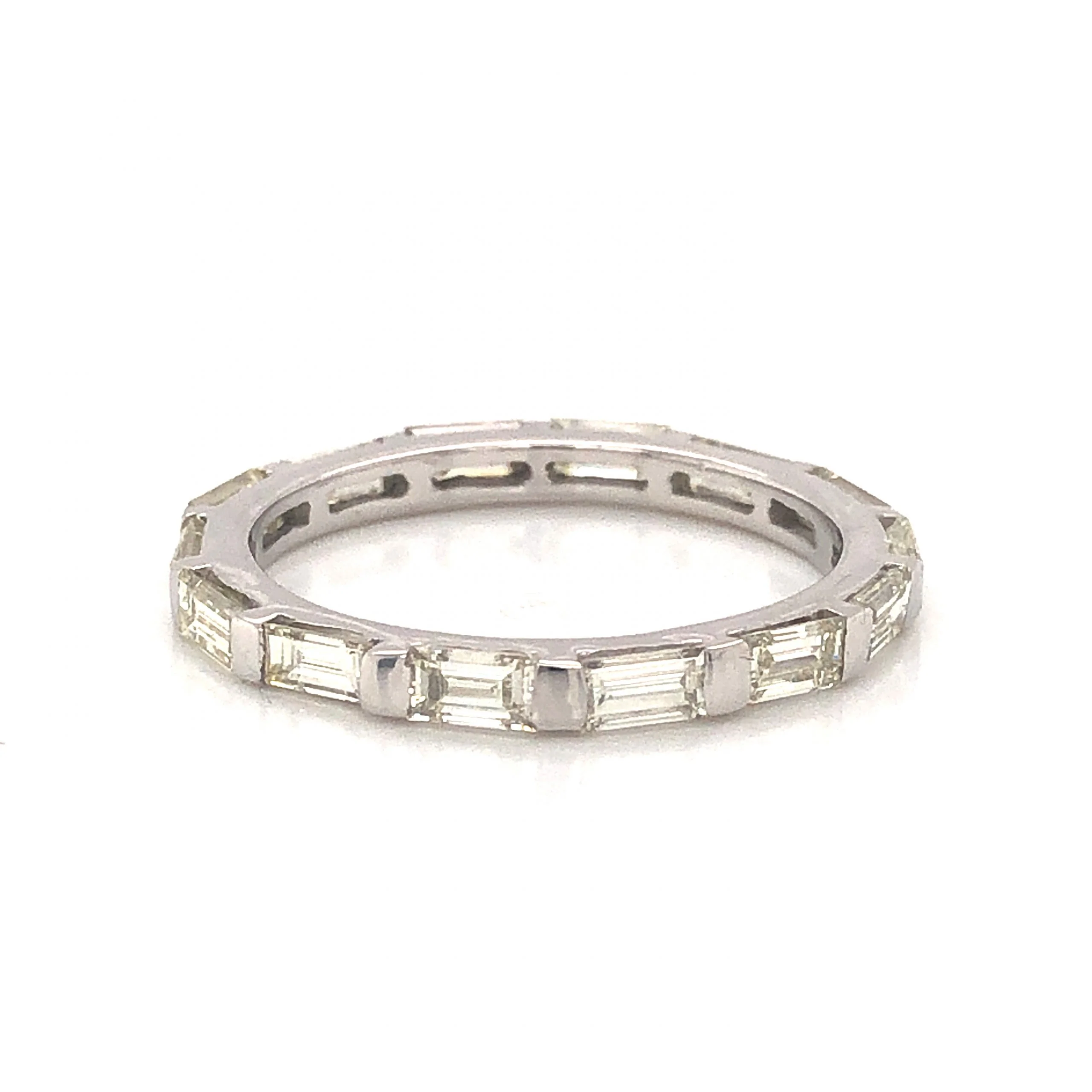 Baguette Cut Diamond Eternity Wedding Band in 14k White Gold - Image 2
