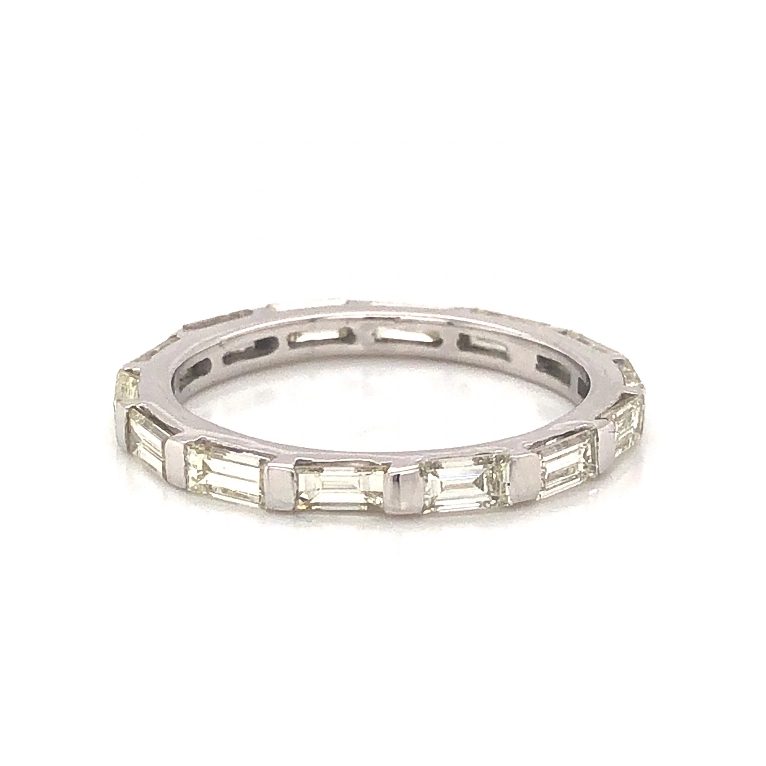 Baguette Cut Diamond Eternity Wedding Band in 14k White Gold - Image 3