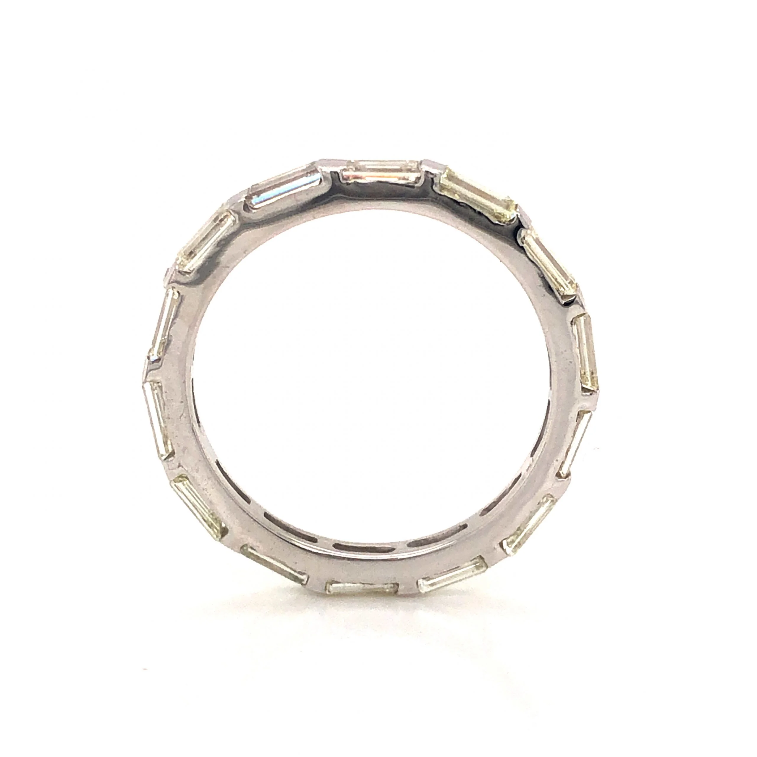 Baguette Cut Diamond Eternity Wedding Band in 14k White Gold - Image 4