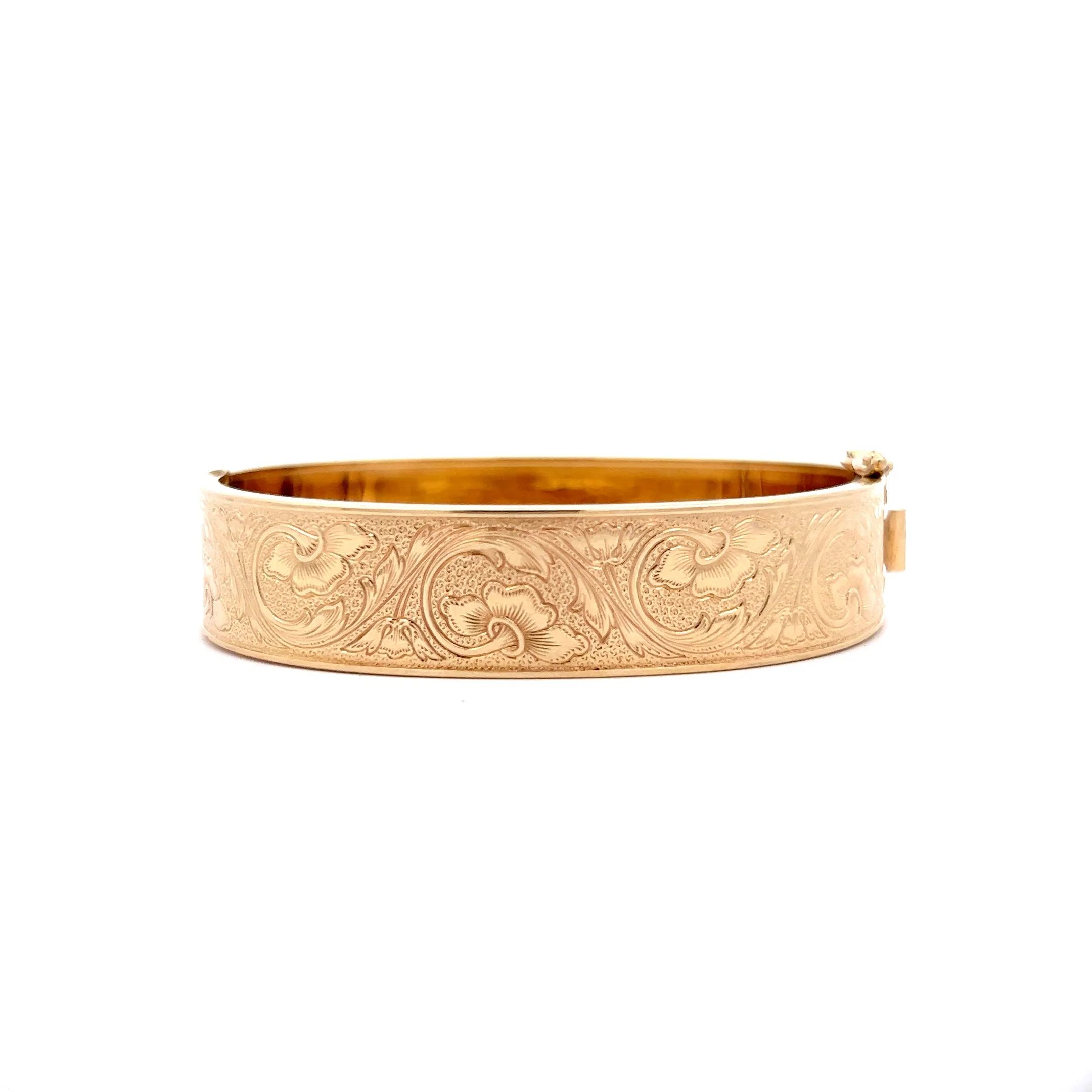 Antique Victorian Bangle Bracelet in 14k Yellow Gold