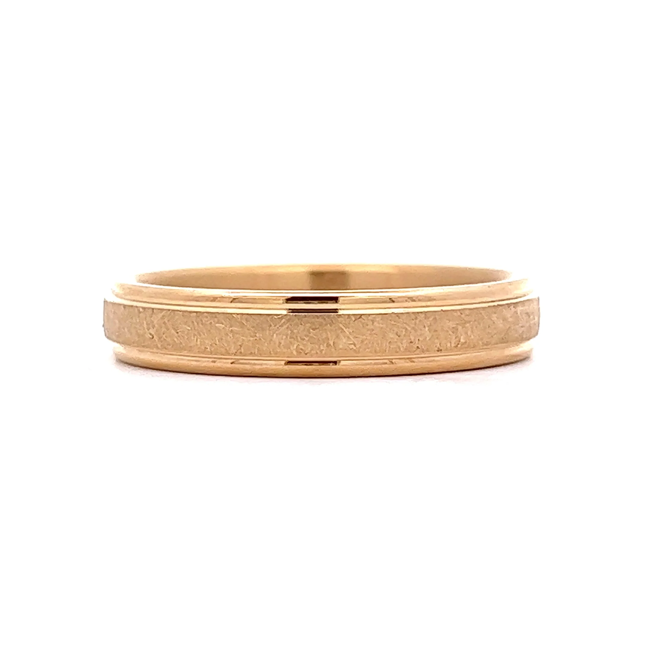 Benchmark Men's Ice Finish Wedding Band in 14k Yellow Gold - Image 2