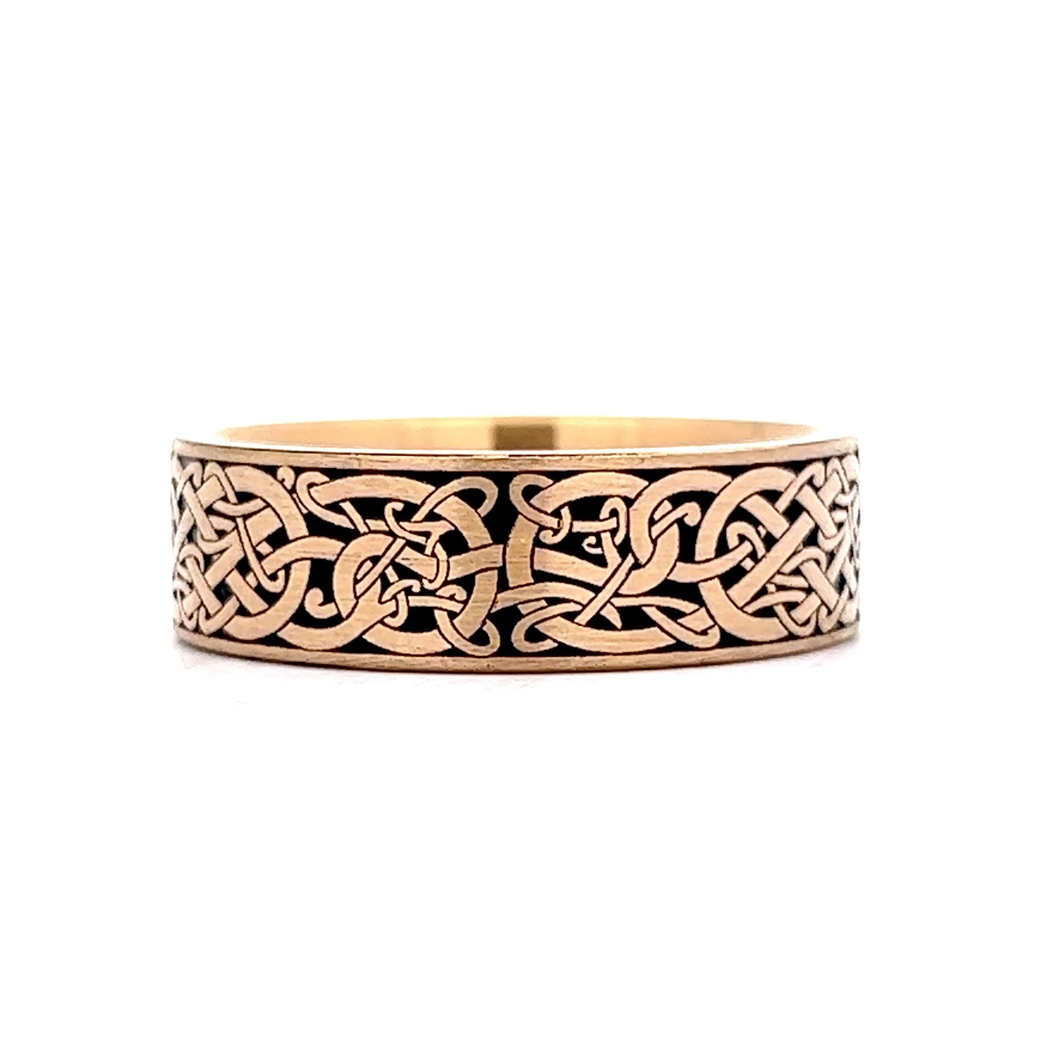 Benchmark Men's Tantalum Knot Wedding Band in 14k Yellow Gold - Image 3